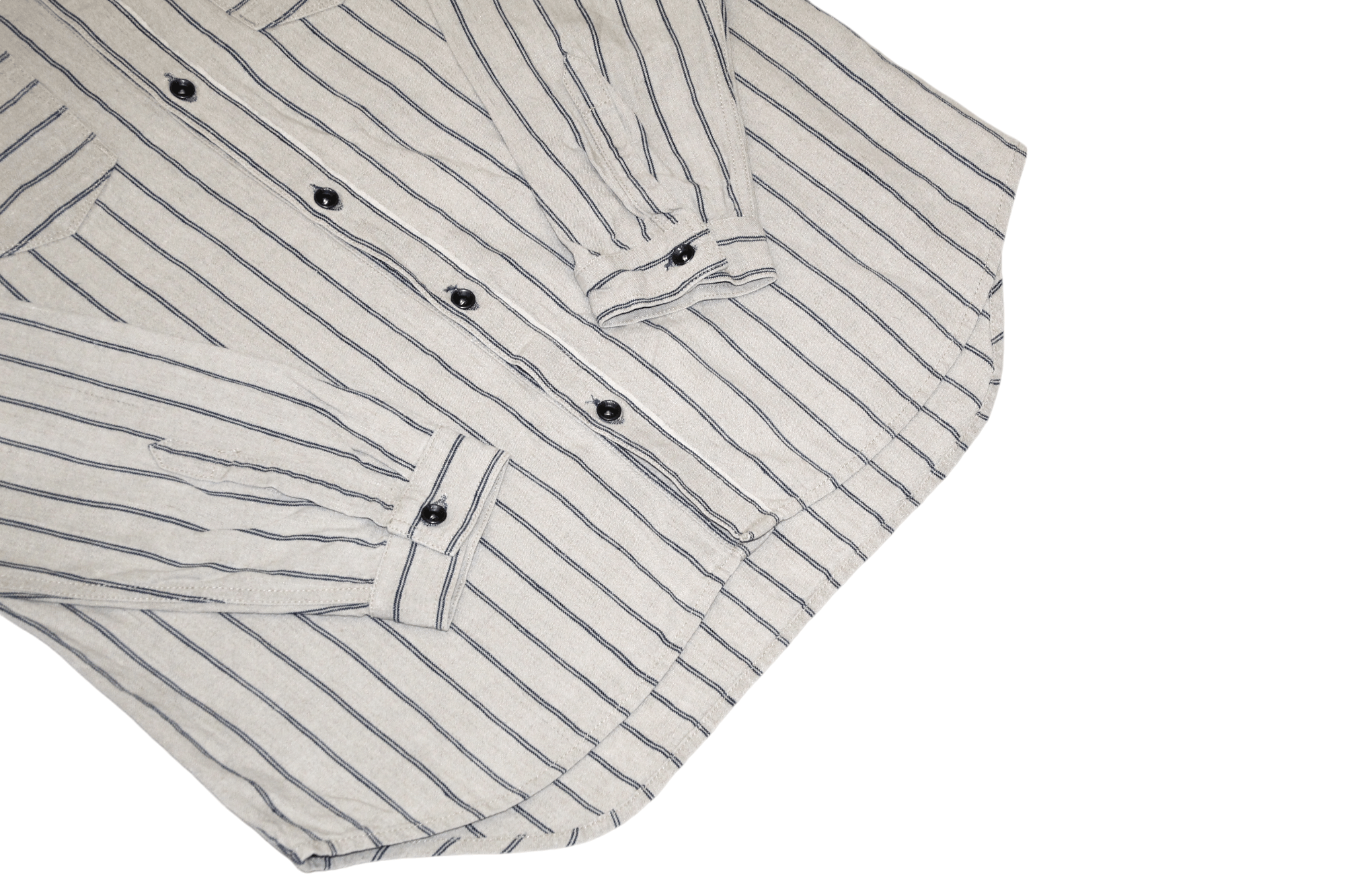 Japanese Brand IMjiT35020 Manufactus Srl Woven Raw Linen 18oz Western Shirt Size US XL / EU 56 / 4 - 9 Thumbnail