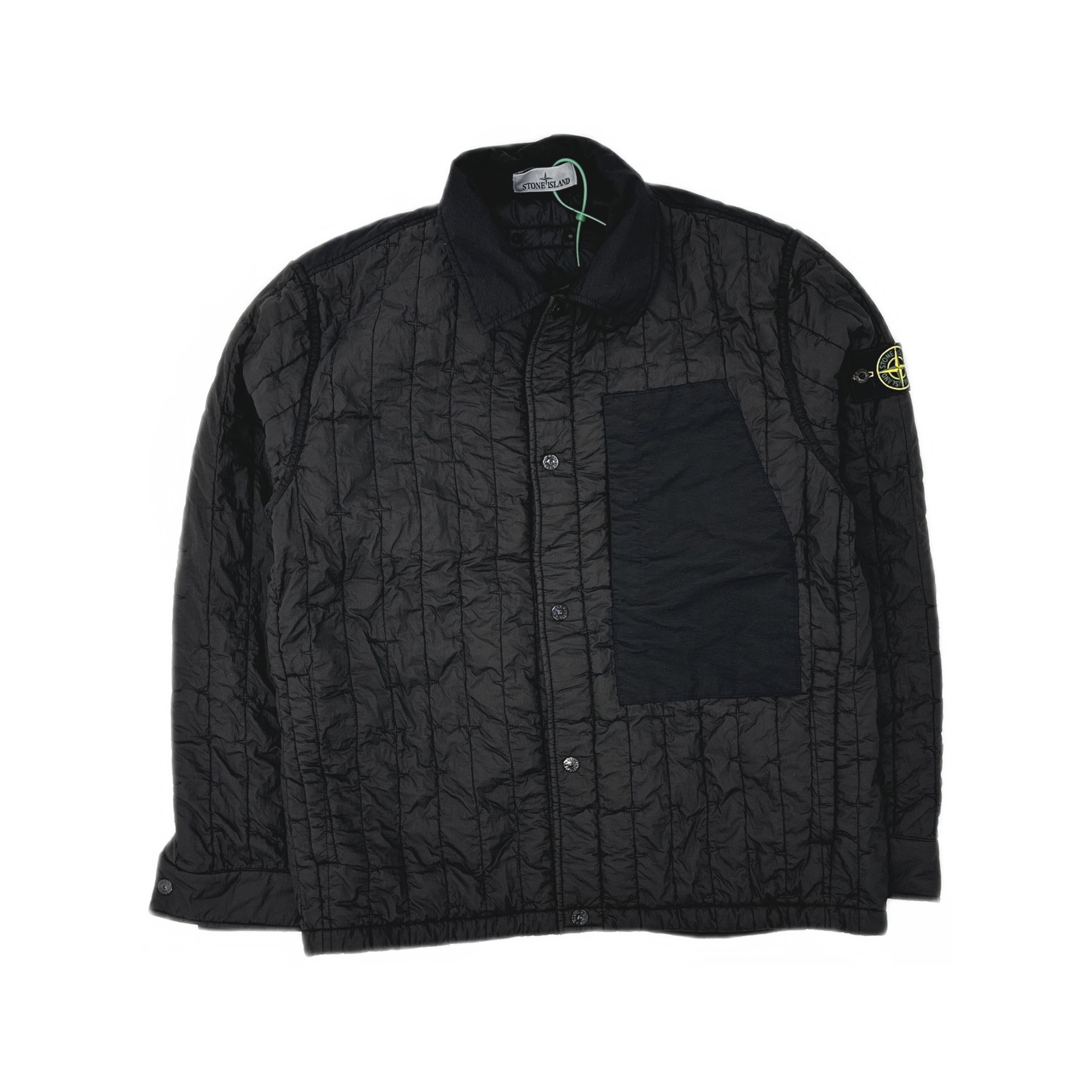 Stone Island Stone Island Quilted Button Up Jacket Black Size M Size US M / EU 48-50 / 2 - 1 Thumbnail