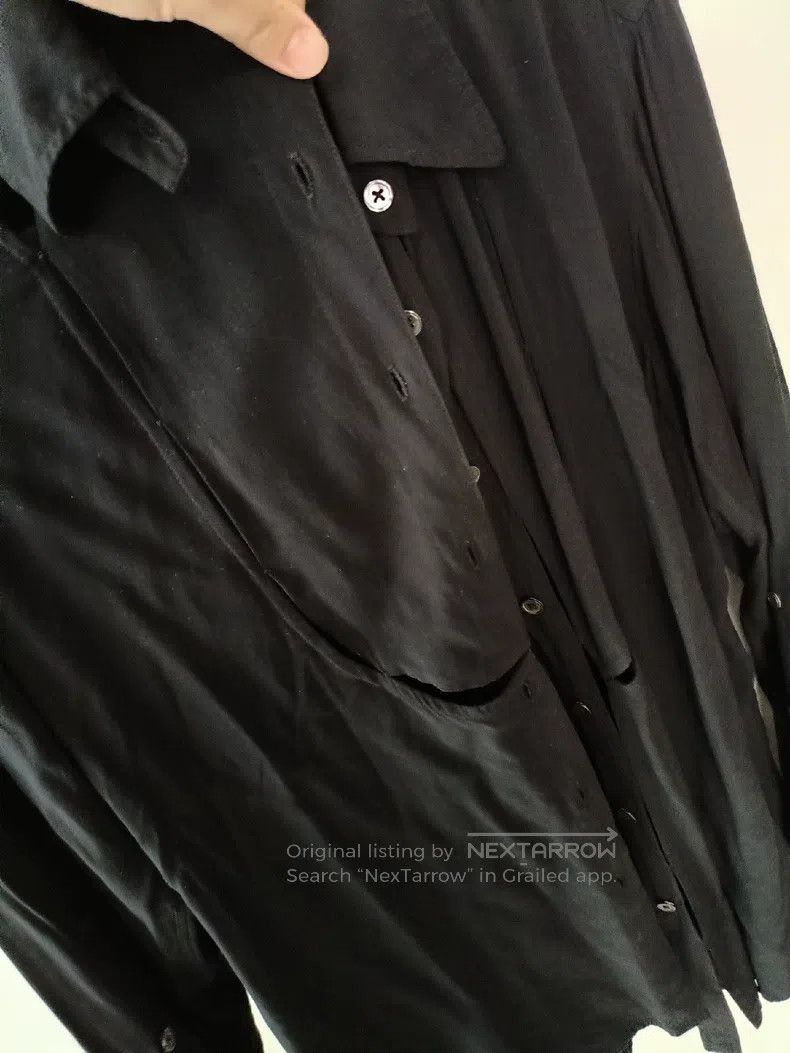 Ann Demeulemeester Ann Demeulemeester 38 cuts black shirt with a knife Size M / US 6-8 / IT 42-44 - 3 Thumbnail