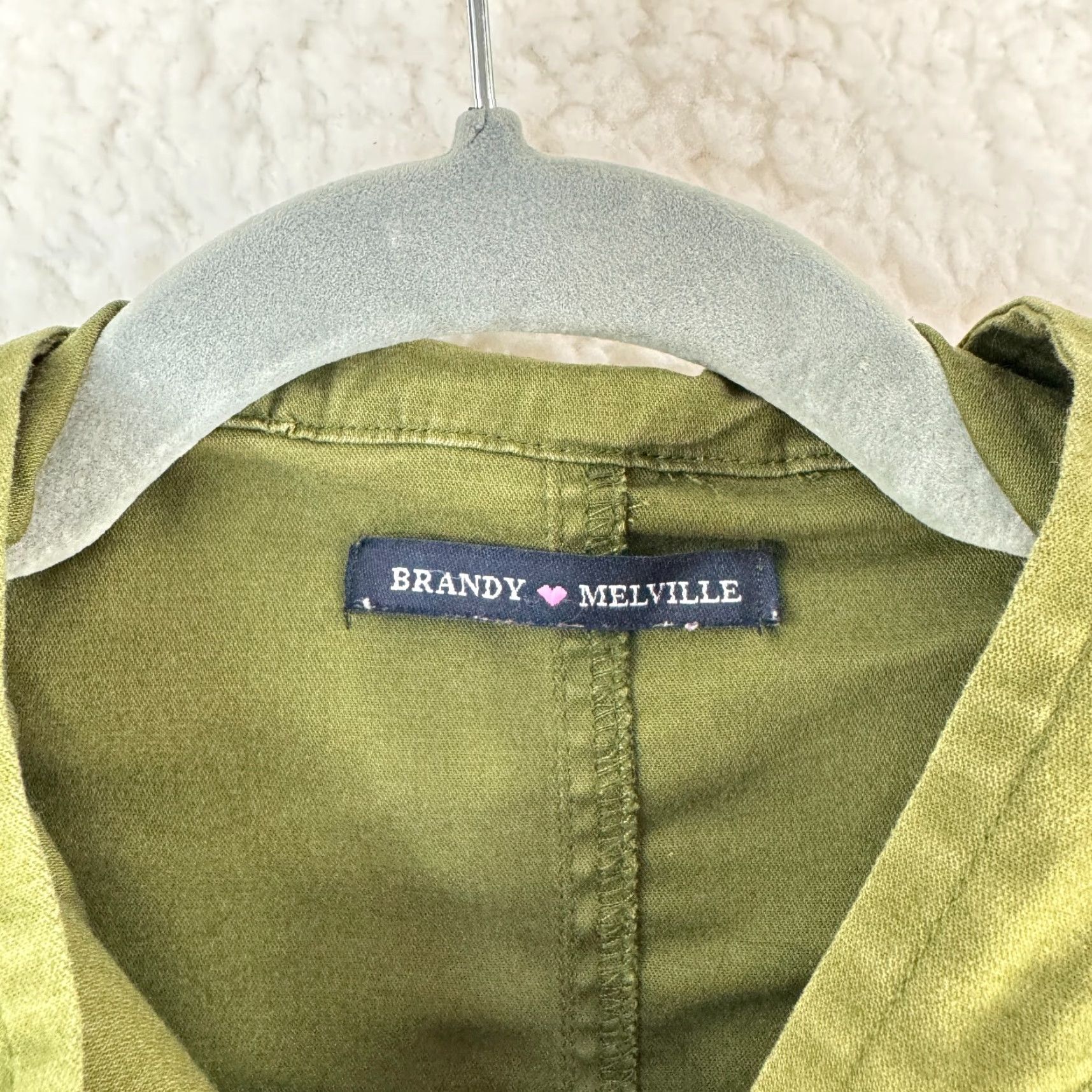 Brandy Melville Brandy Melville Military Jacket Womens One Size Green Full Zip Hood Long Sleeve Size ONE SIZE - 4 Thumbnail