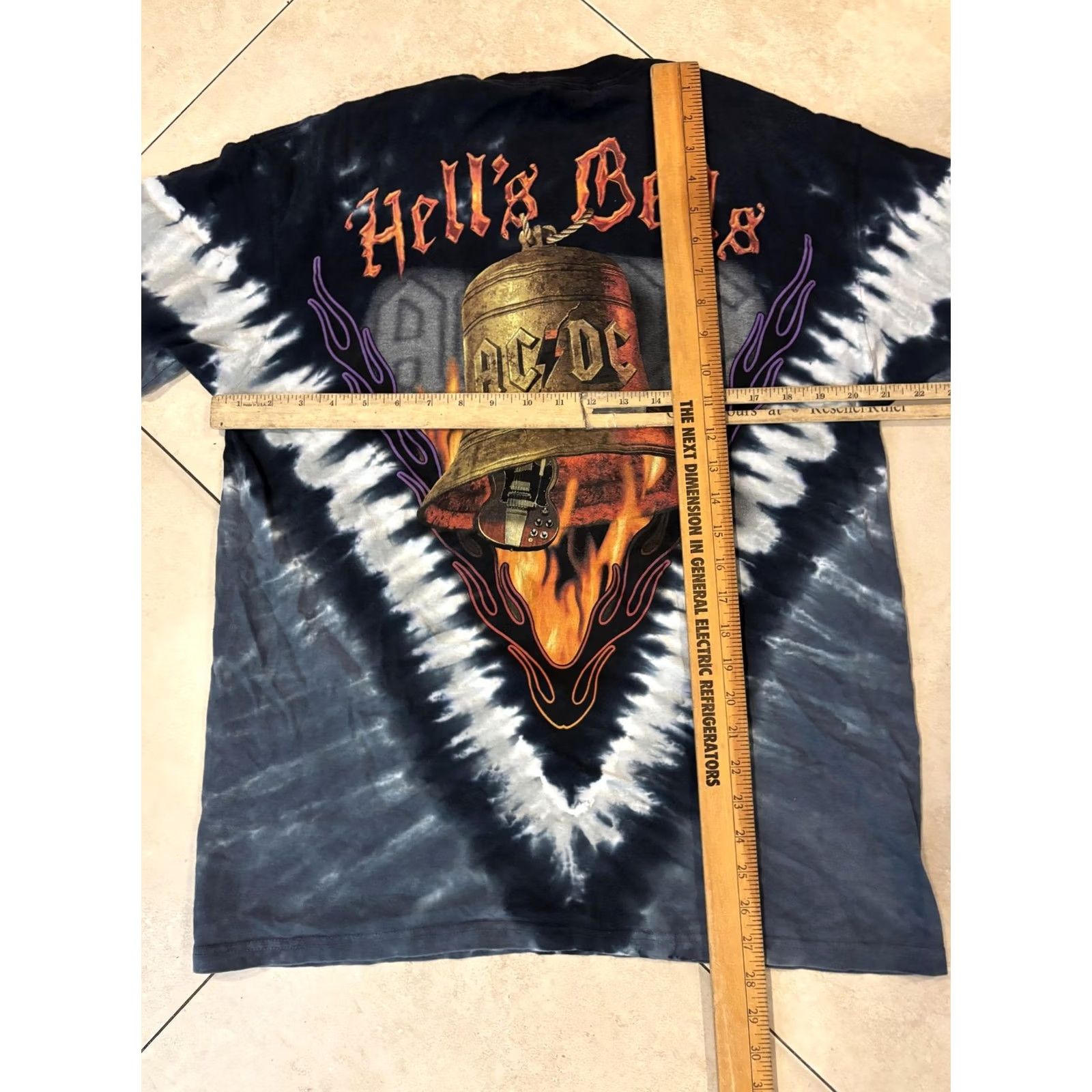 Liquid Blue Liquid Blue Shirt Mens L Hell Bells Tie Dye Flames Graphic Tee Rock Size US L / EU 52-54 / 3 - 5 Thumbnail
