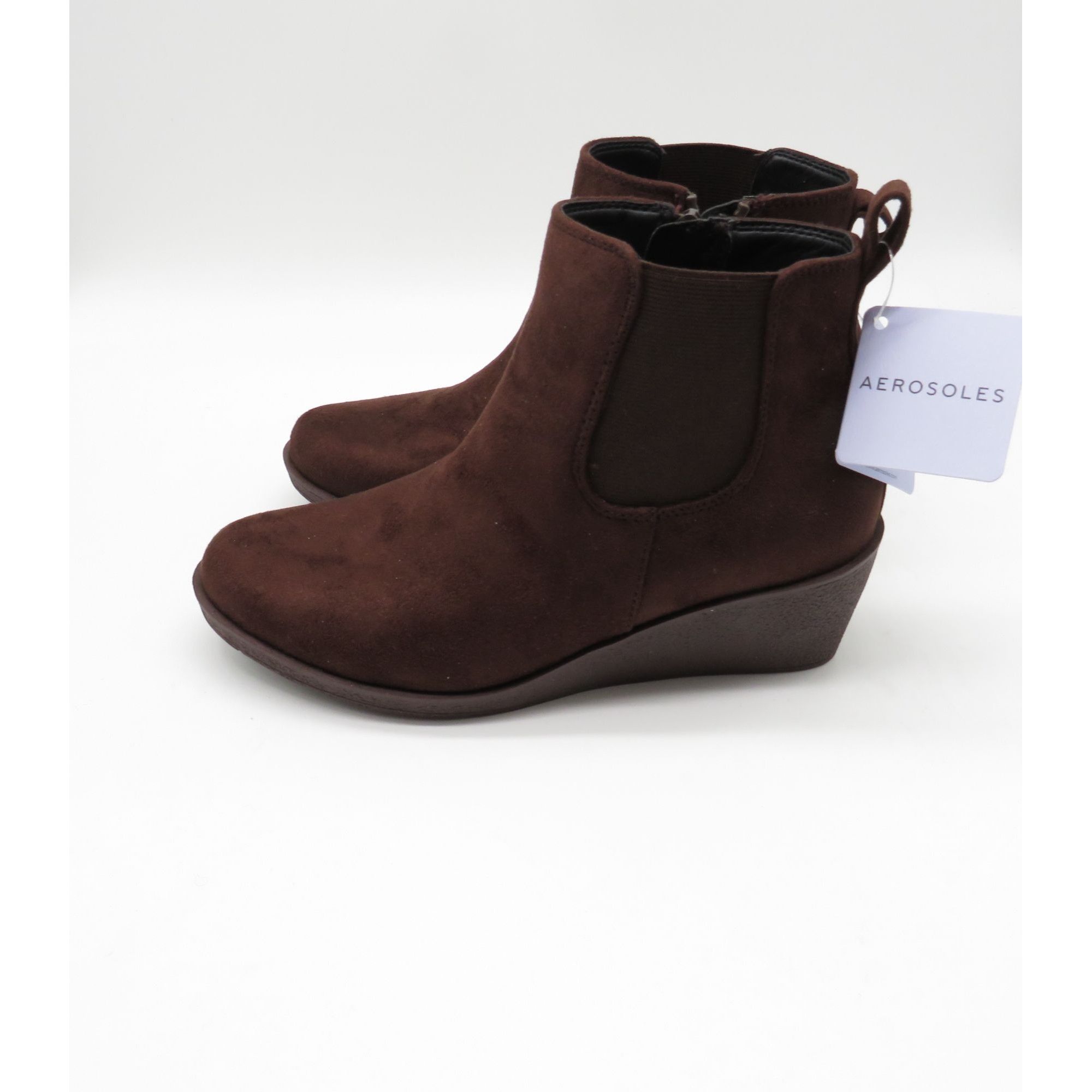Other Aerosoles Women's Dark Brown Suede Wedge Ankle Boots 7M NEW Size US 7 / IT 37 - 4 Thumbnail