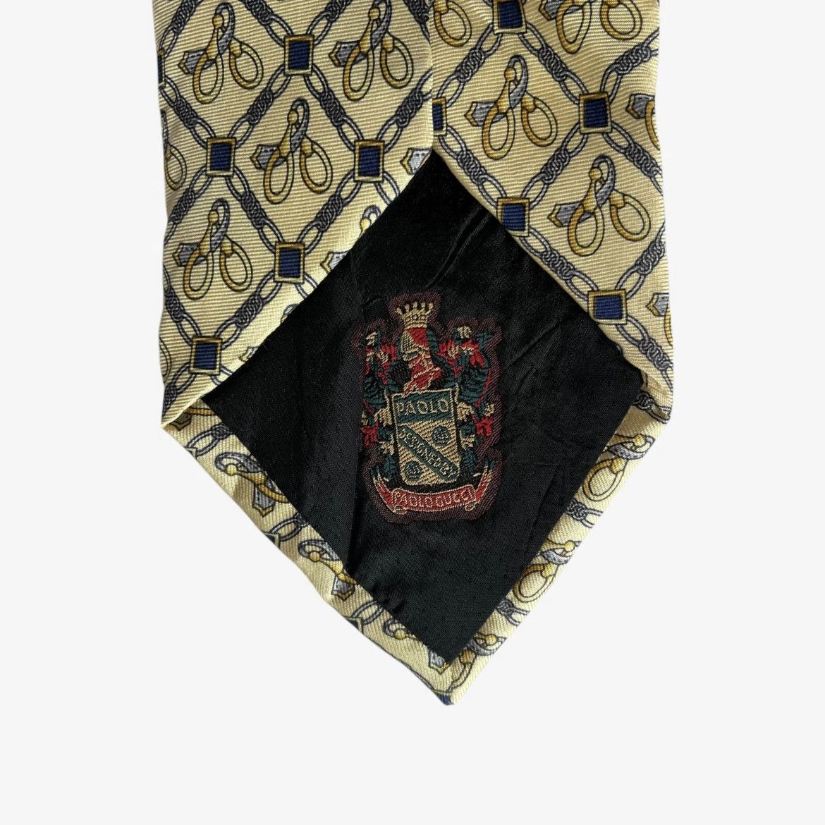 Paolo Gucci Vintage Paolo Gucci Equestrian Horsebit Geometric Silk Tie Size ONE SIZE - 3 Thumbnail