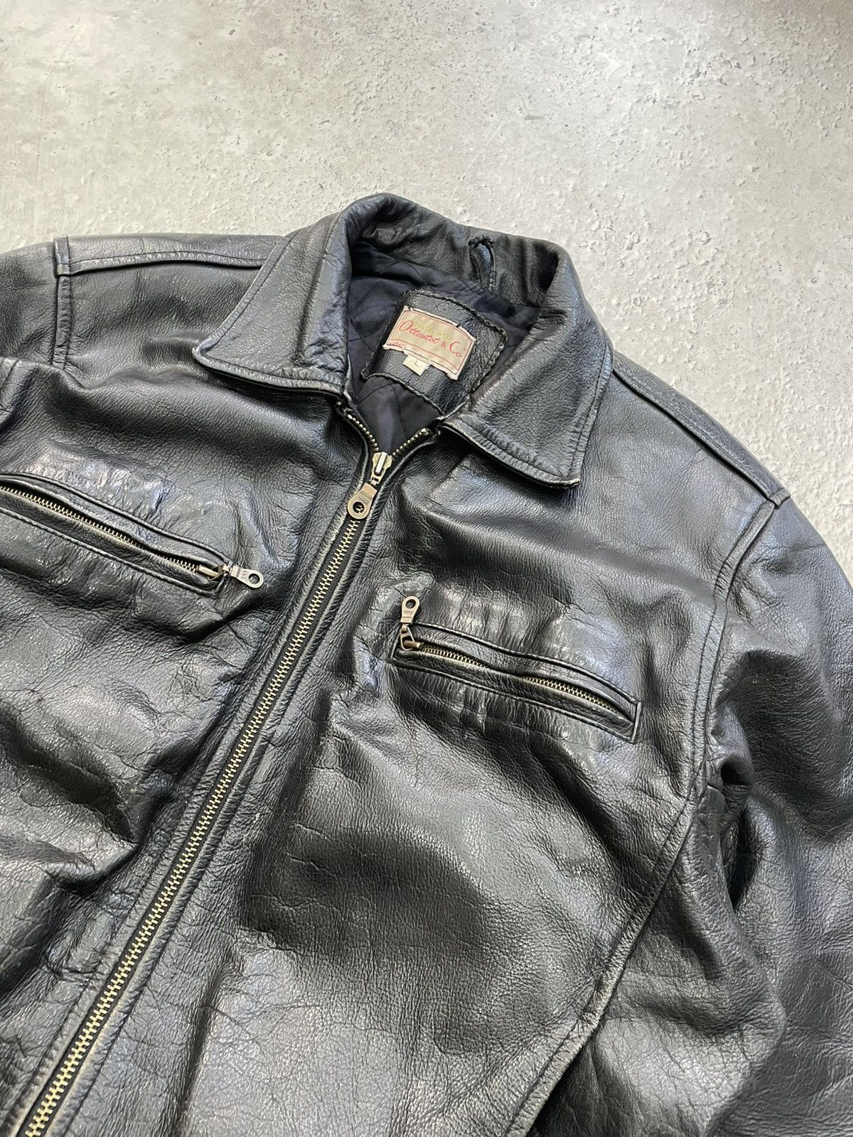 Japanese Brand Leather jacket punk cropped bomber schott style 90s y2k Size US L / EU 52-54 / 3 - 6 Thumbnail