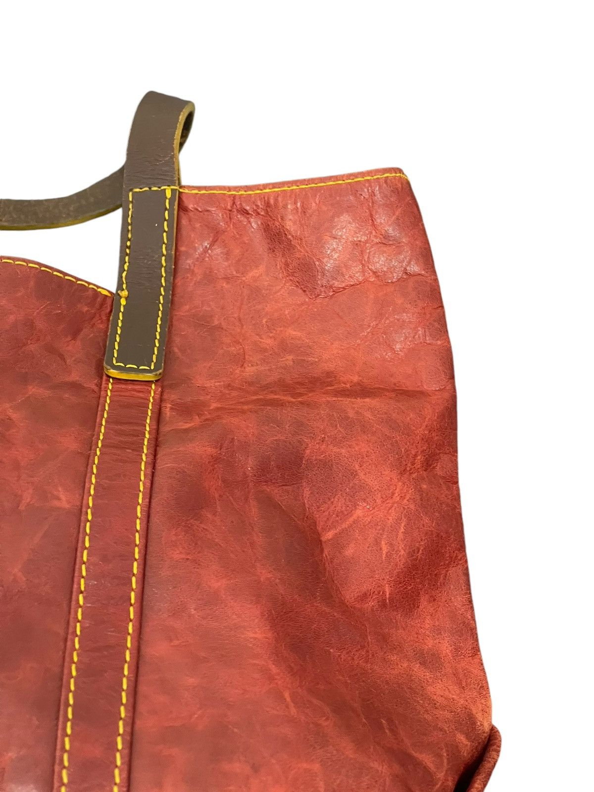 Genuine Leather Full Leather Pelle Borsa Burgundy Tote Bag 1🟩0 Size ONE SIZE - 9 Thumbnail