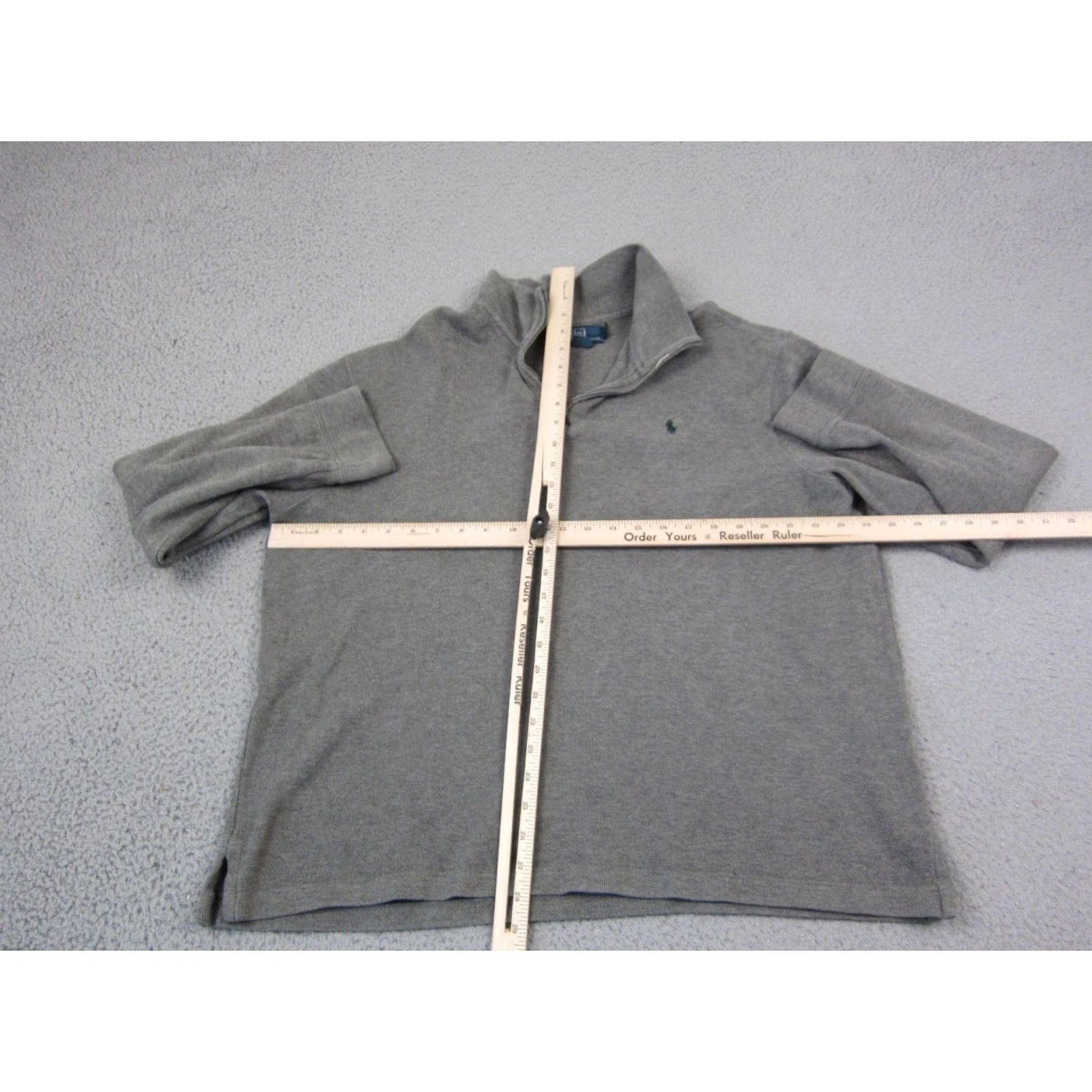 Polo Ralph Lauren Polo Ralph Lauren Sweater Shirt XL Gray 1/4 Zip Cotton Pony Mens Pullover Vintage (if Vintage applies) Size US XL / EU 56 / 4 - 6 Thumbnail
