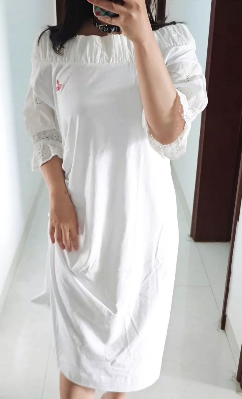Other Vivienne Westwood size00 White dress with a white sash Size S / US 4 / IT 40 - 8 Thumbnail
