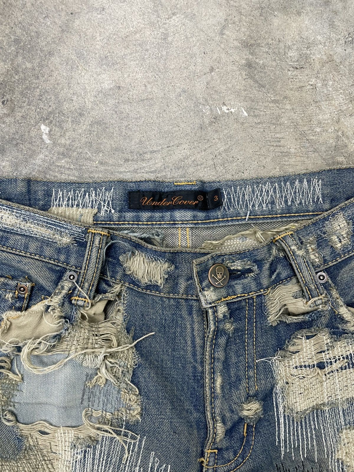 Undercover AW05 “Arts & Crafts” - Undercover ‘85’ Lightwash Boro Denim Size US 31 - 2 Thumbnail
