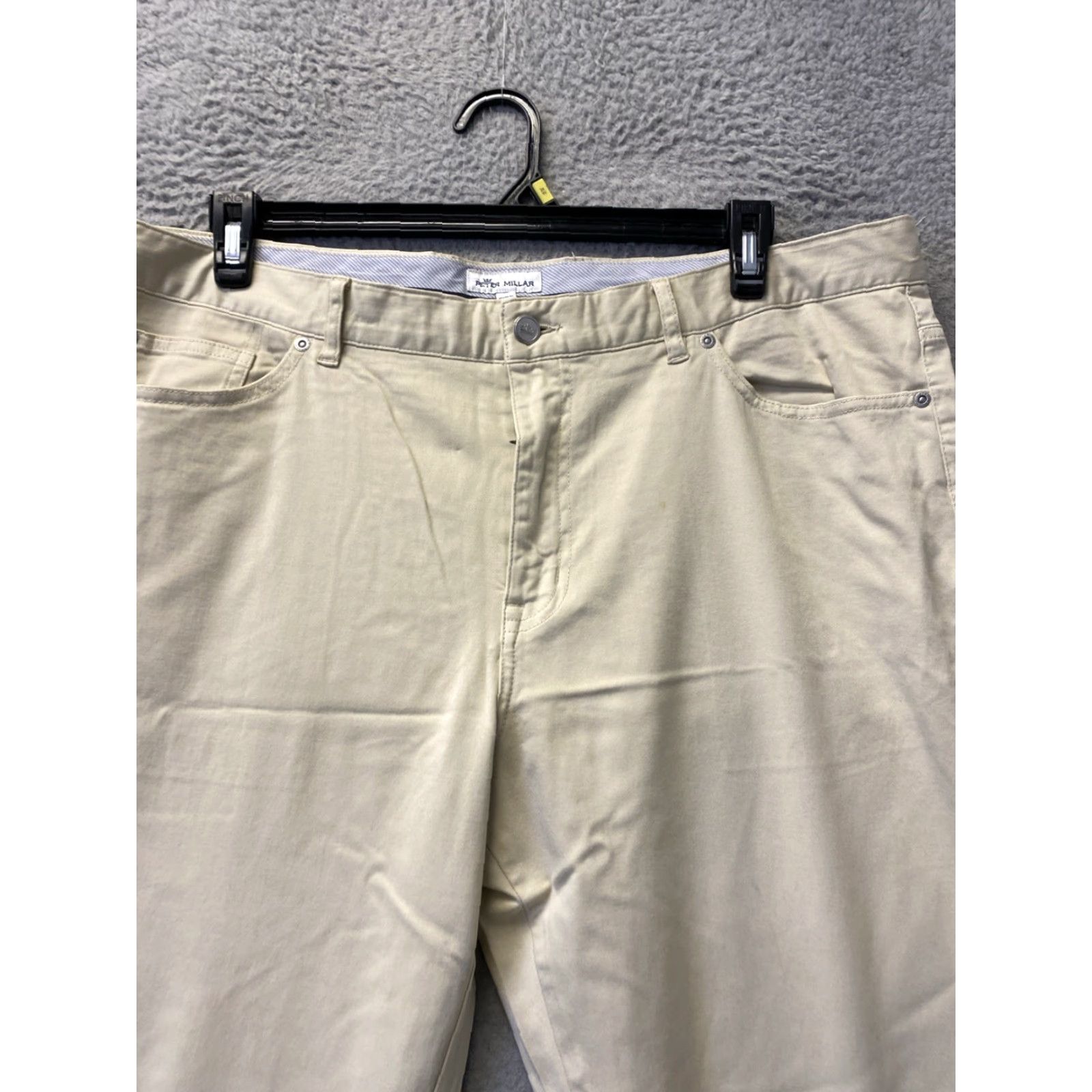 Peter Millar Peter Millar Jeans Men 40x32 Tan Cotton Blend Denim Zip Regular Inseam 32 Straight N/A Size US 40 / EU 56 - 2 Thumbnail