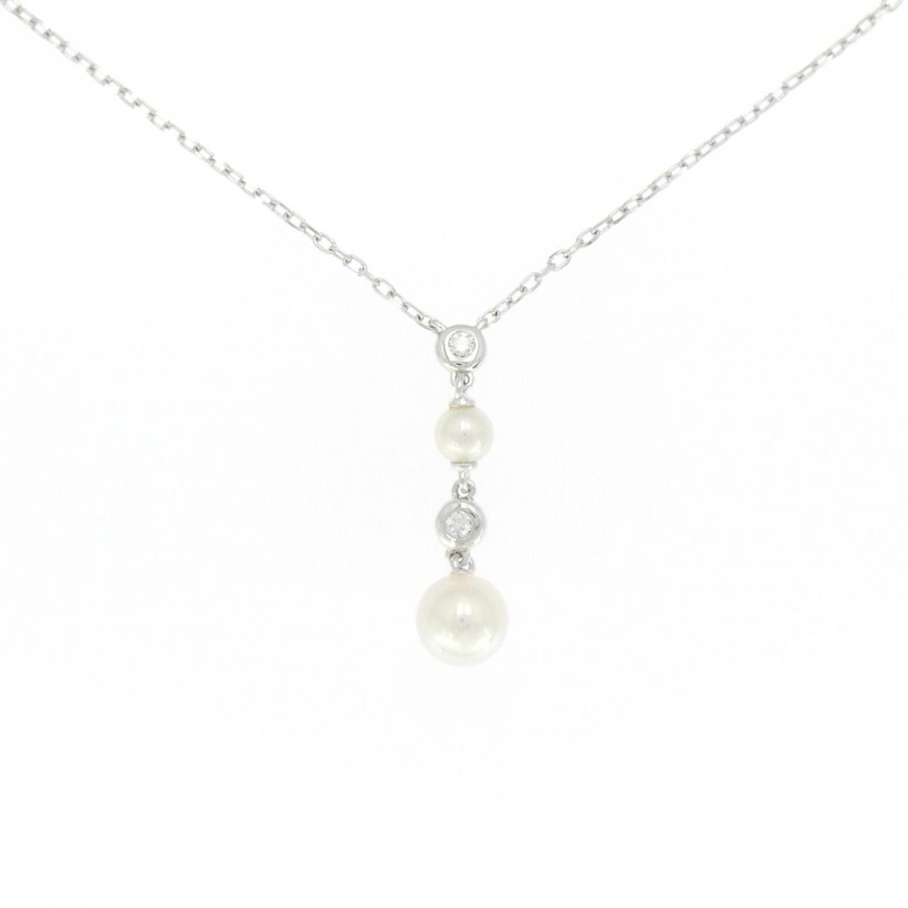 Mikimoto Mikimoto Mikimoto Akoya Pearl K18 White Gold Necklace Metal Necklace DUTY FREE for USA Size ONE SIZE - 1 Thumbnail
