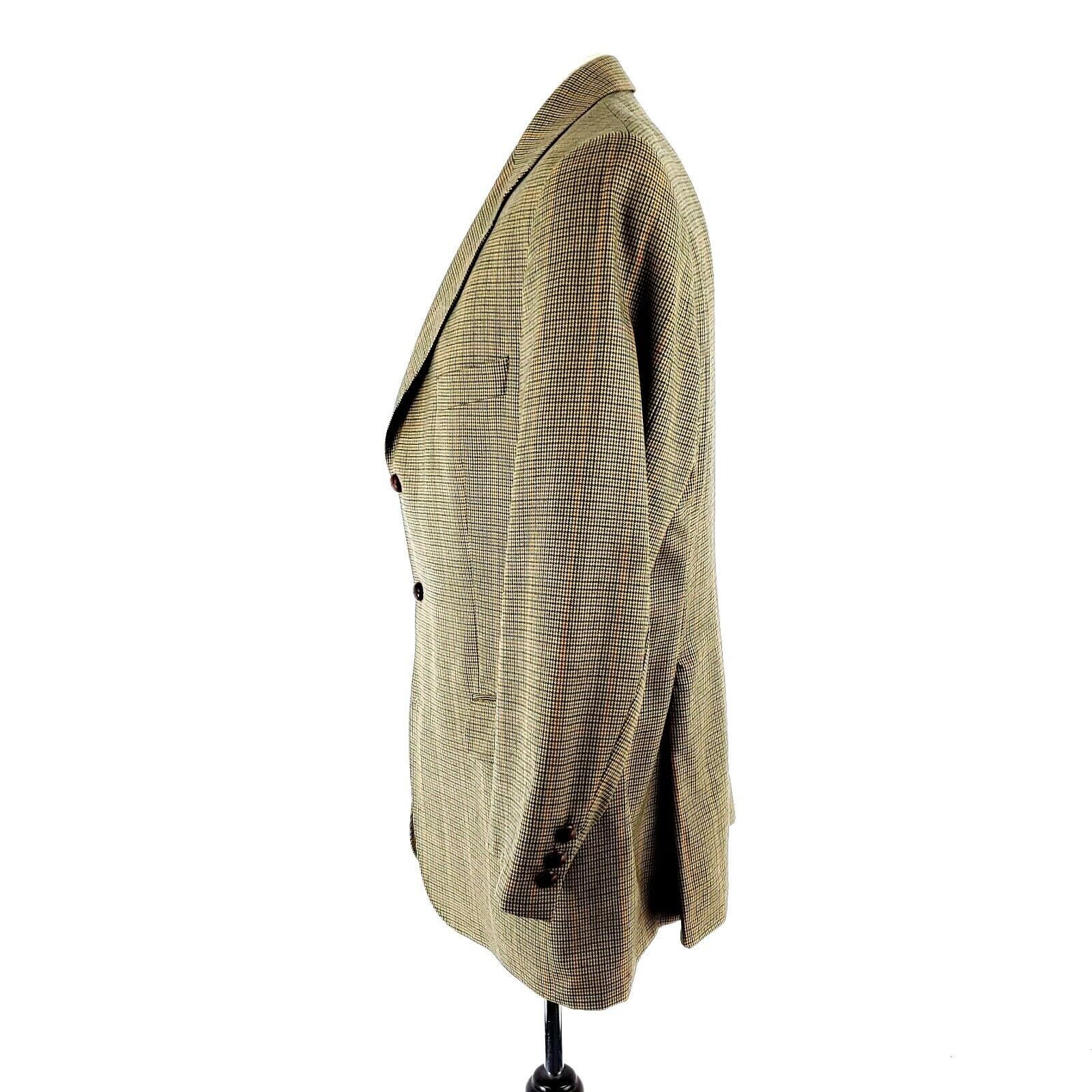 Burberry Burberry London Wool 3 Leather Button Sport Coat 42R Brown H Size 42R - 4 Thumbnail
