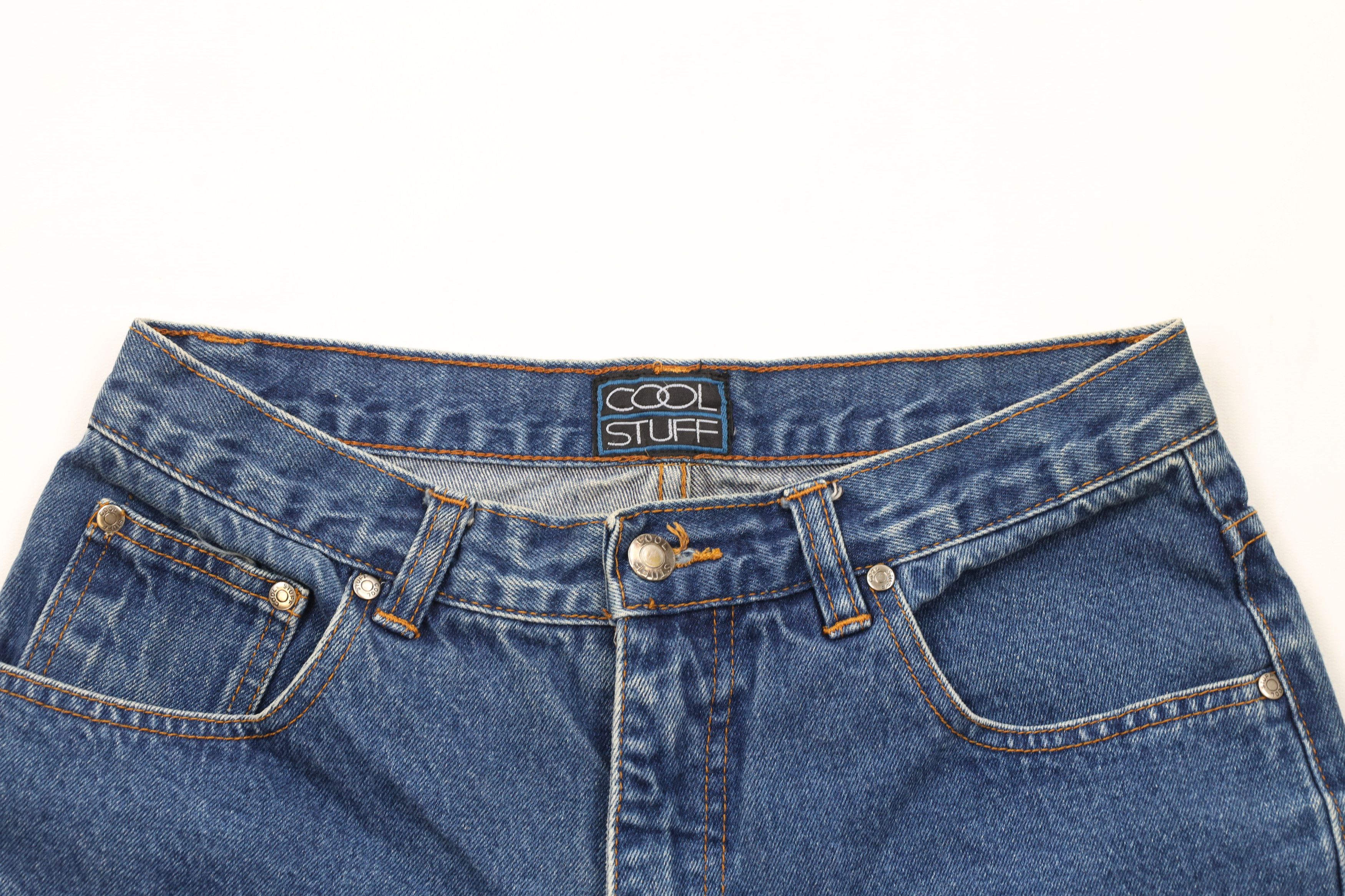 Vintage Vintage 90s Streetwear Knee Denim Jean Shorts Jorts Blue Size US 30 / EU 46 - 2 Thumbnail
