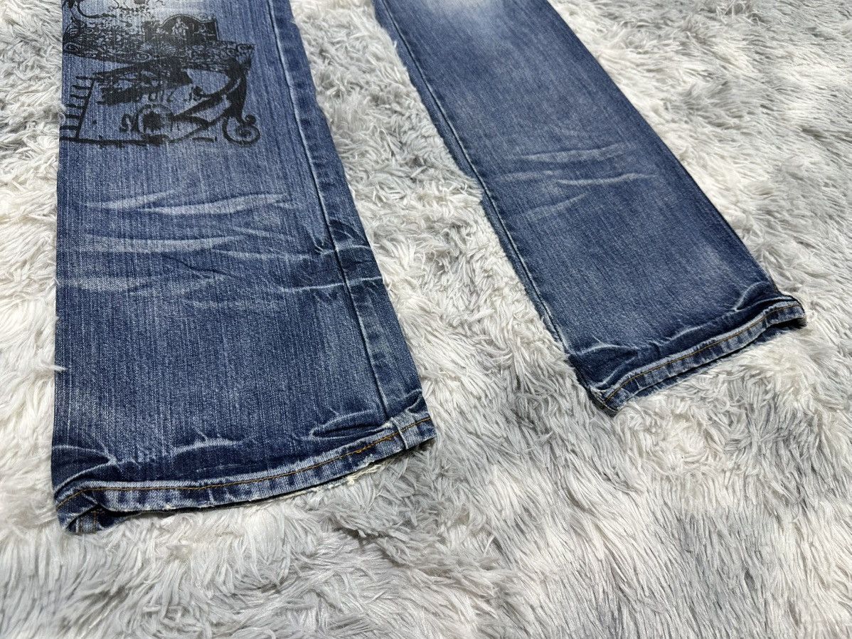 semanticdesign 🔥Ss09 Semantic Design Poem Skull Cross Flared Denim Size US 32 / EU 48 - 4 Thumbnail
