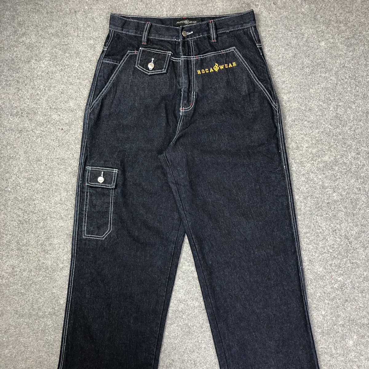 Rocawear 💢Rare💢 Vintage y2k ROCAWEAR Baggy Denim Jeans Size US 33 - 7 Thumbnail
