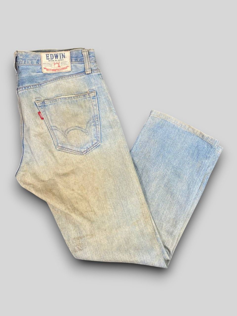 Edwin vintage edwin japan rusty distressed denim nice design Size US 36 / EU 52 - 1 Thumbnail