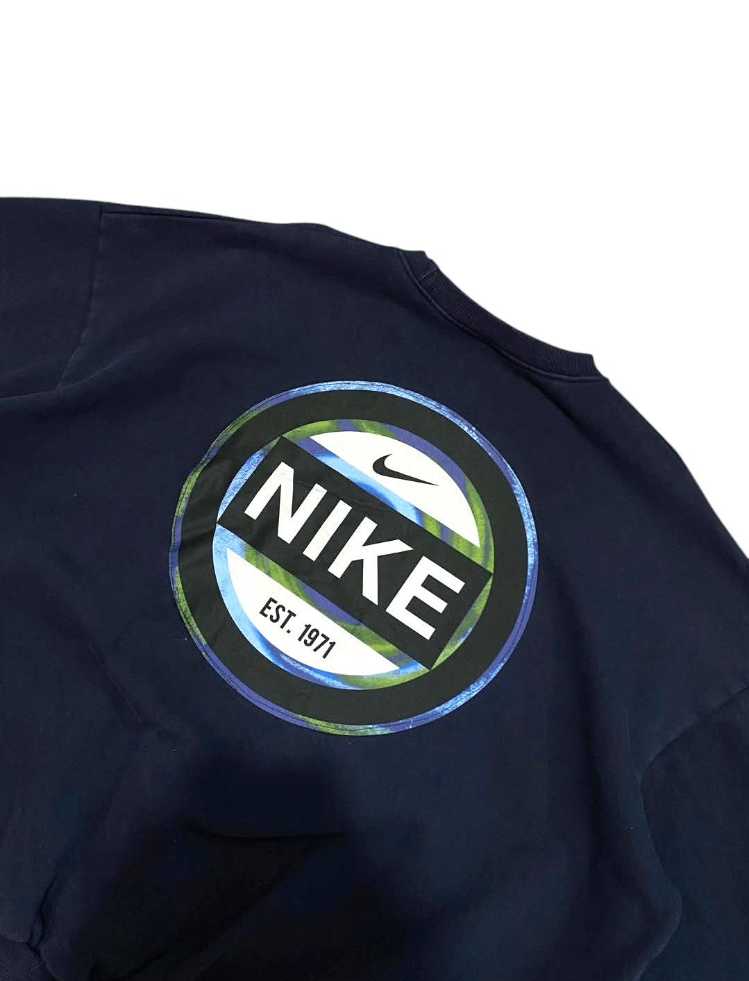Nike Hype Vintage Nike Circle Earth Logo Sweatshirt Size US L / EU 52-54 / 3 - 2 Thumbnail