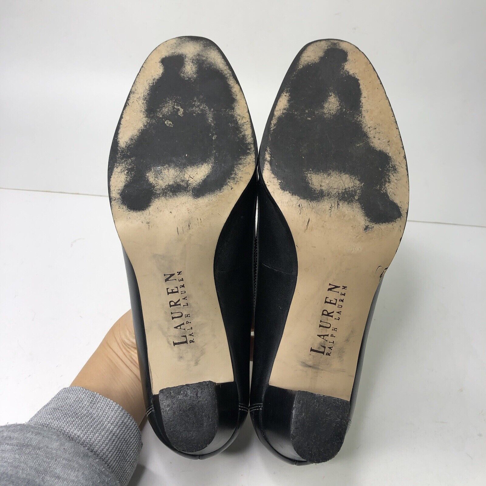 Lauren Ralph Lauren Lauren Ralph Lauren Black Leather Shoes Size 9B Heeled block Size US 9 / IT 39 - 10 Thumbnail
