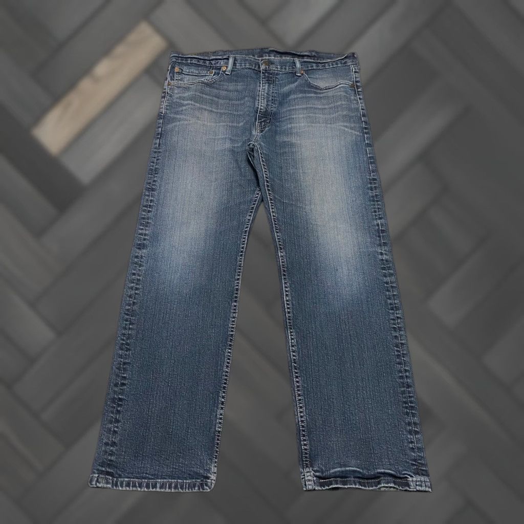 Levi's Levi's 505 Jeans Mens Regular Fit Straight 38x29 Blue Denim Zip Button Stretch Comfort Pockets Size US 38 / EU 54 - 1 Thumbnail