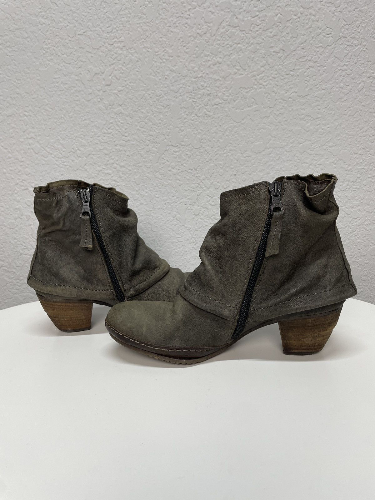 A.S.98 Vintage Italian AS 98 Rick Owens Style Leather Biker Boots Size US 8 / IT 38 - 7 Thumbnail