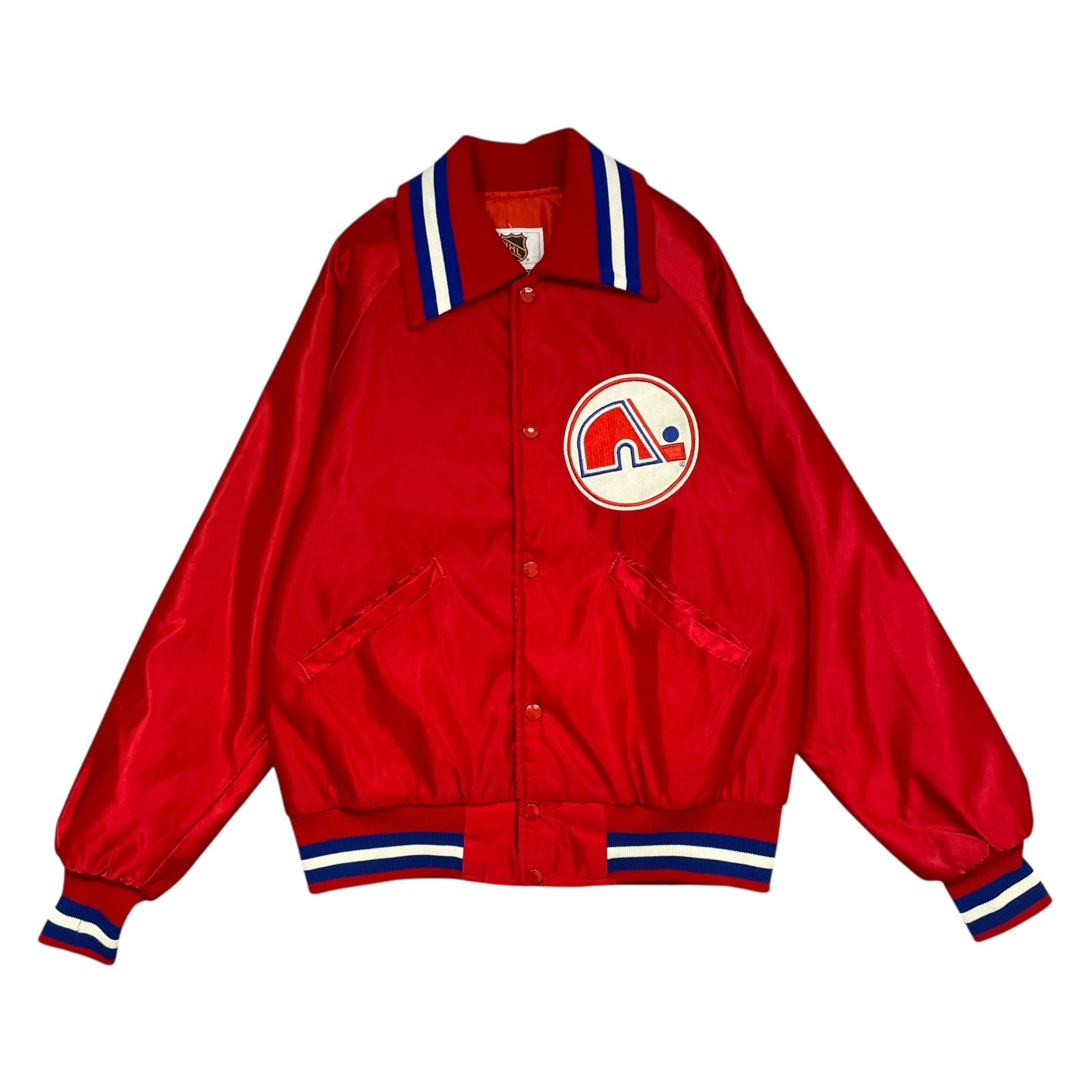 NHL RARE VTG 90s QUEBEC NORDIQUES STARTER SATIN JACKET COLLAR M Size US M / EU 48-50 / 2 - 1 Thumbnail