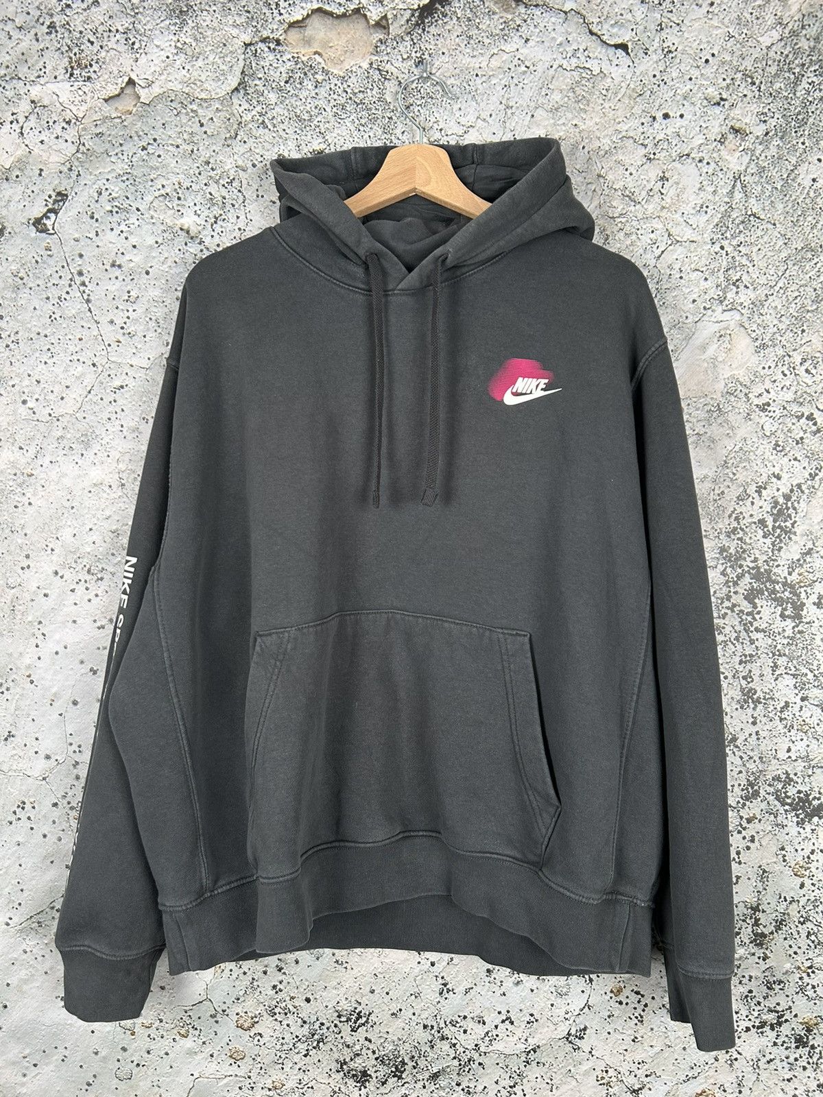 Nike Vintage Nike Swoosh Streetwear Drill Hoodie Sweatshirt Size US L / EU 52-54 / 3 - 4 Thumbnail