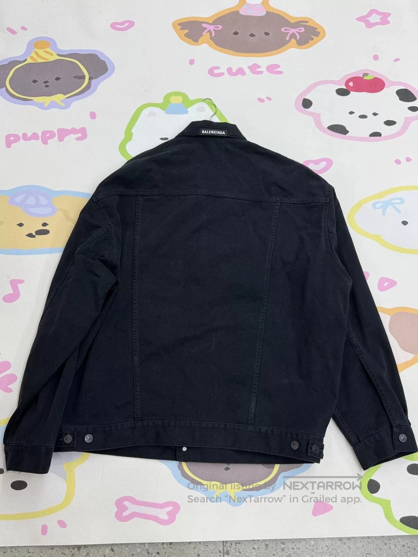 Balenciaga Balenciaga Logo Collar Denim Jacket. Size US XS / EU 42 / 0 - 8 Thumbnail