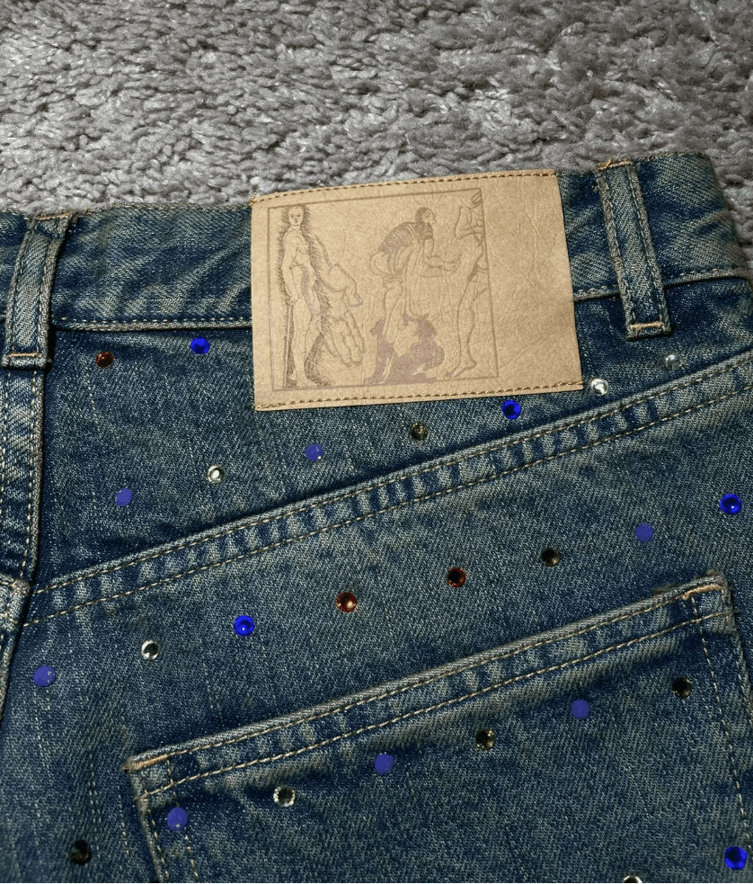 Martine Rose AW21 NWT Martine Rose Rhinestone Crystal Gem Jeans S Size US 30 / EU 46 - 10 Thumbnail