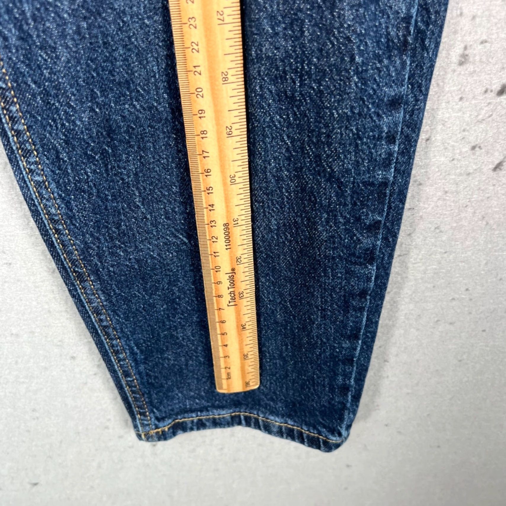 Mango Mango Jeans Women's 8 Mom High-Waist Blue Cotton Denim 5-Pocket Design Regular Size 30" / US 8 / IT 44 - 7 Thumbnail