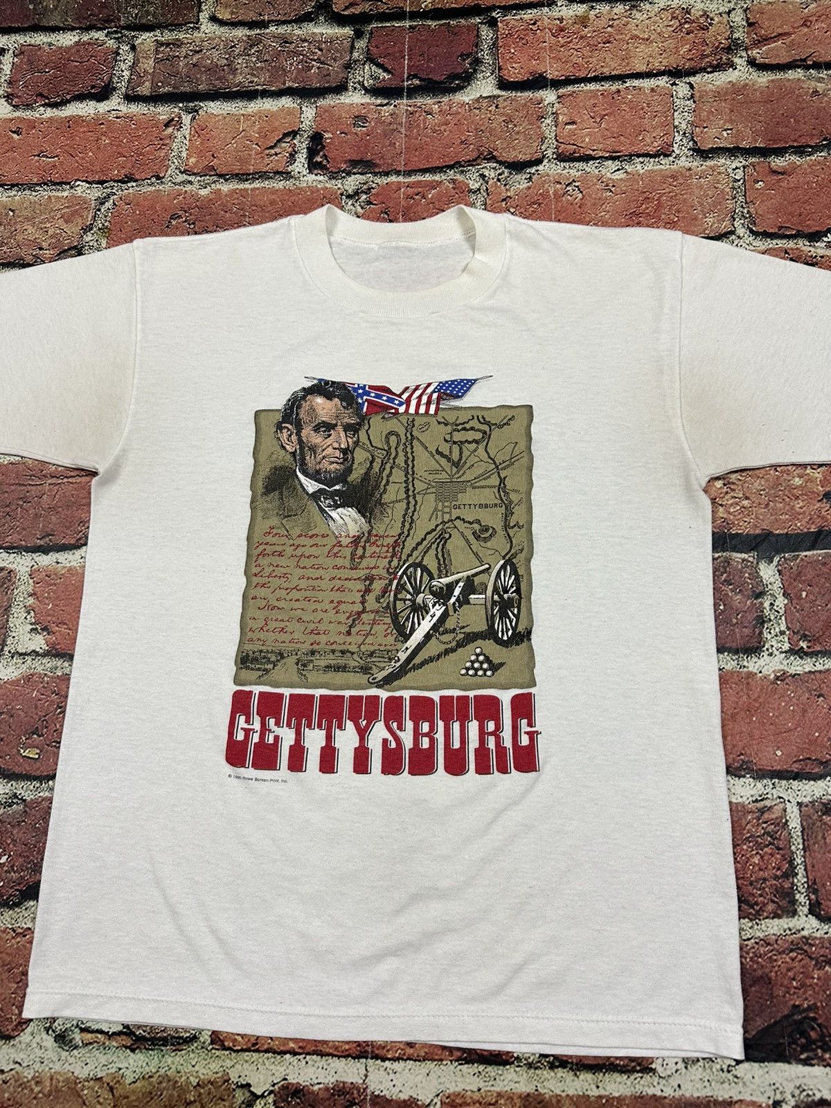 Vintage Vintage Gettysburg Civil War Tee Abe Lincoln Single Stitch Size US M / EU 48-50 / 2 - 2 Thumbnail