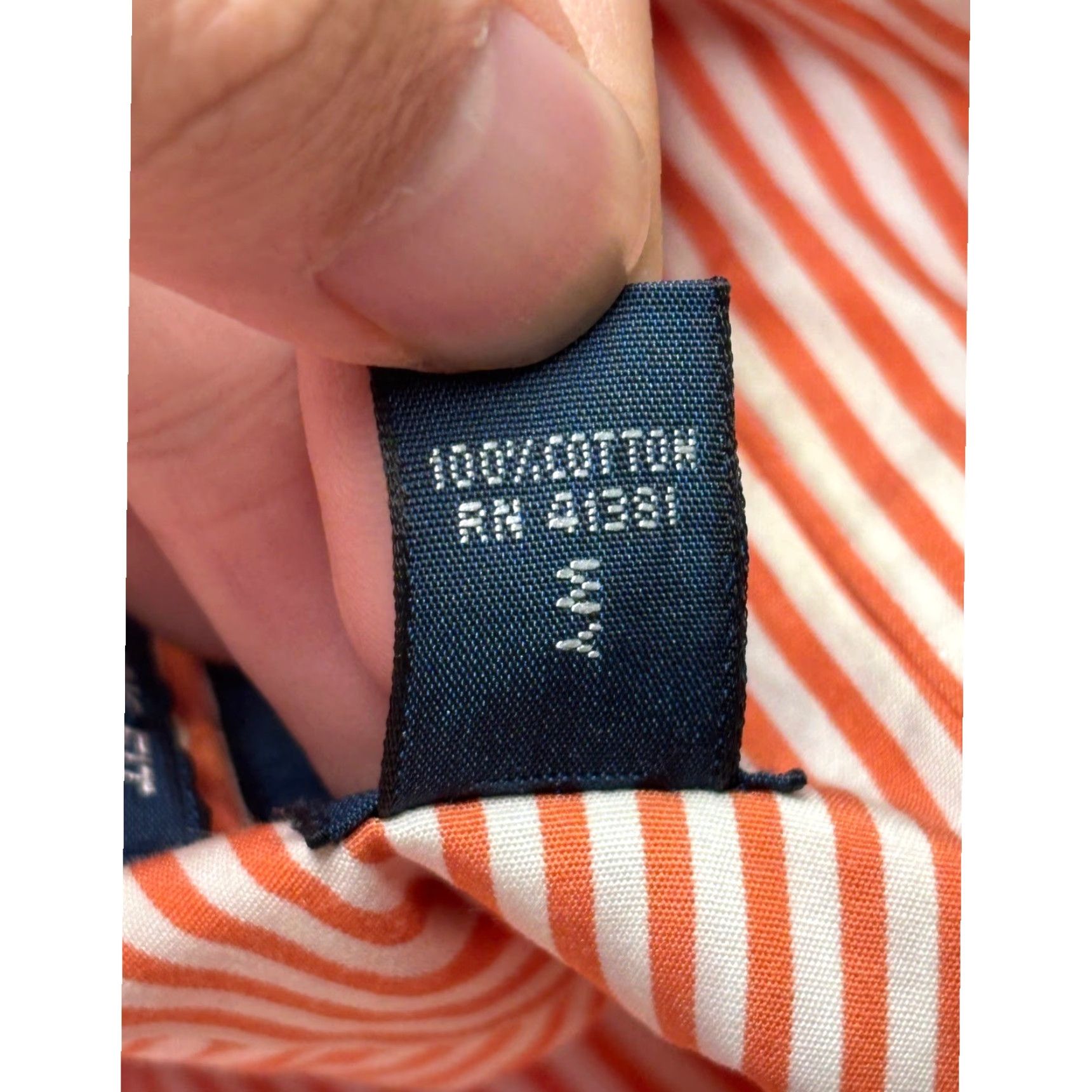 Ralph Lauren Ralph Lauren Button-Up Shirt Striped Classic Fit Orange White Mens 17XL XL Long Sleeve Button-Down Collared Pockets Embroidered Polo Big Pony Size US XXL / EU 58 / 5 - 5 Thumbnail