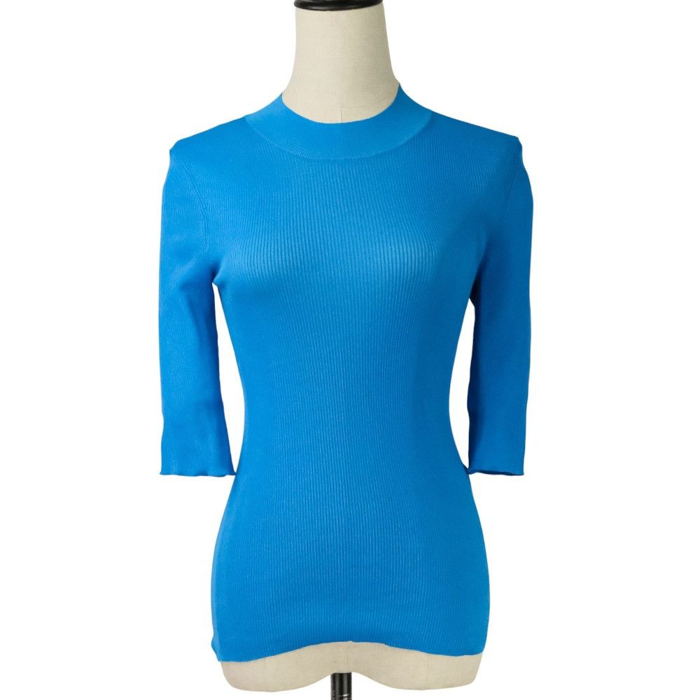 Other Other ENFOLD RIB STAND NECK HALF SLEEVE Knit Top Textile Tops 300HA170-0930 DUTY FREE for USA Size ONE SIZE - 1 Thumbnail