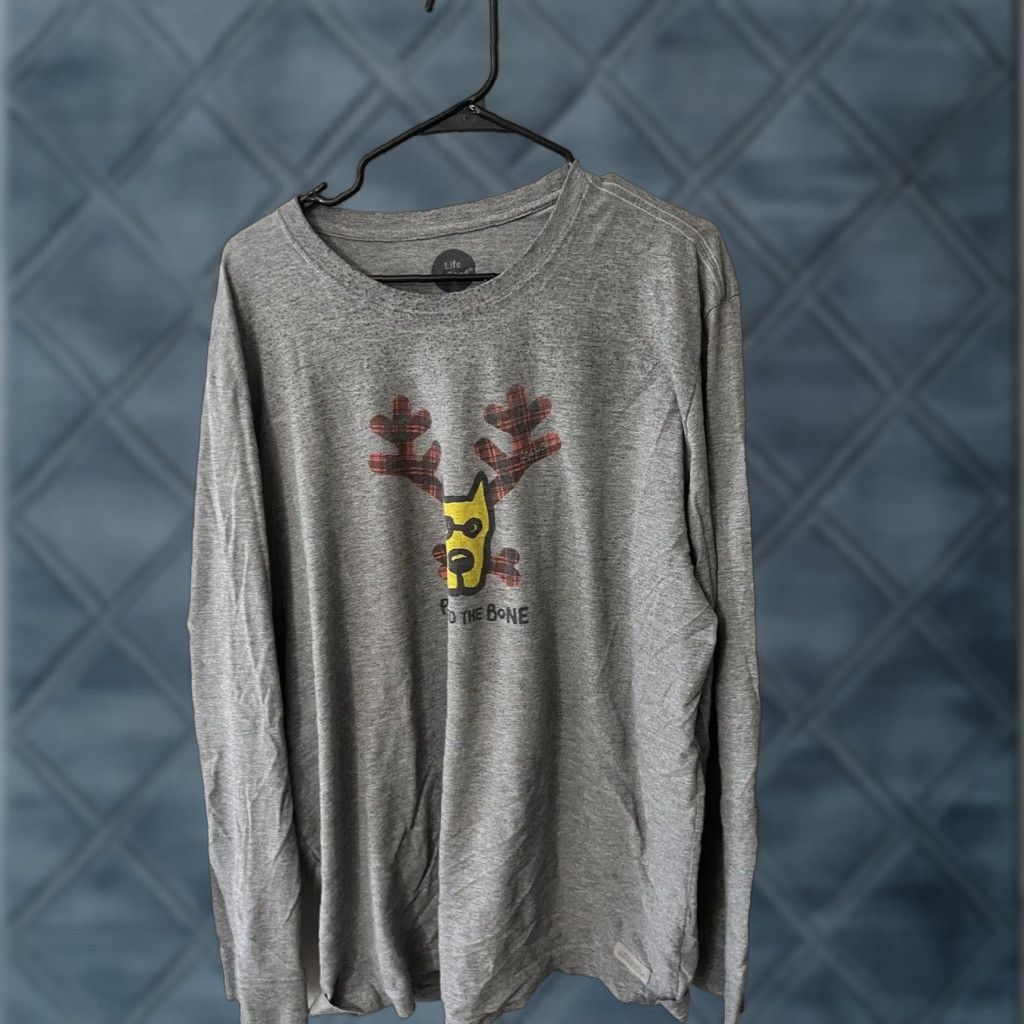 Life is Good Life is Good Plaid to the Bone Animal T Shirt Mens Size XXL Gray Size US XXL / EU 58 / 5 - 1 Thumbnail