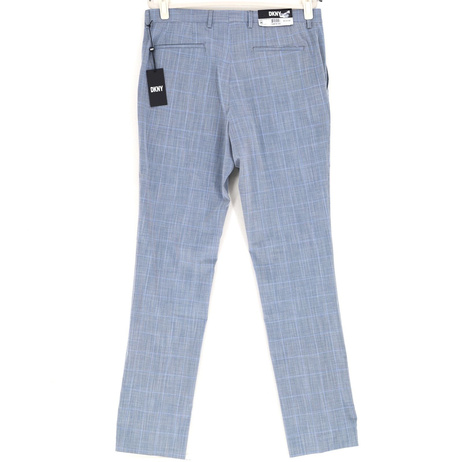 DKNY DKNY Men's Light Grey Plaid Suit Dress Pants Size 30Wx32L Size US 30 / EU 46 - 6 Thumbnail