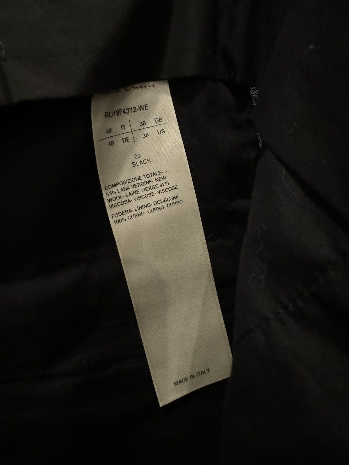 Rick Owens Cropped Astiare Wool Viscose crepe pants 48 Size US 31 - 5 Thumbnail
