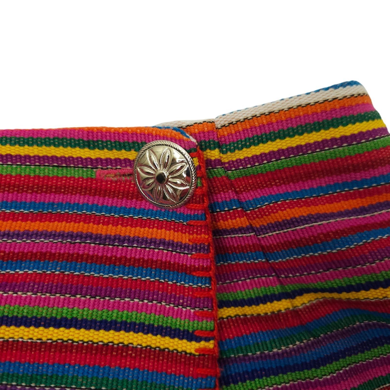 Other F.L. Malik Wrap Skirt 6 Striped Vintage Rainbow Pencil Midi Size 28" / US 6 / IT 42 - 8 Thumbnail