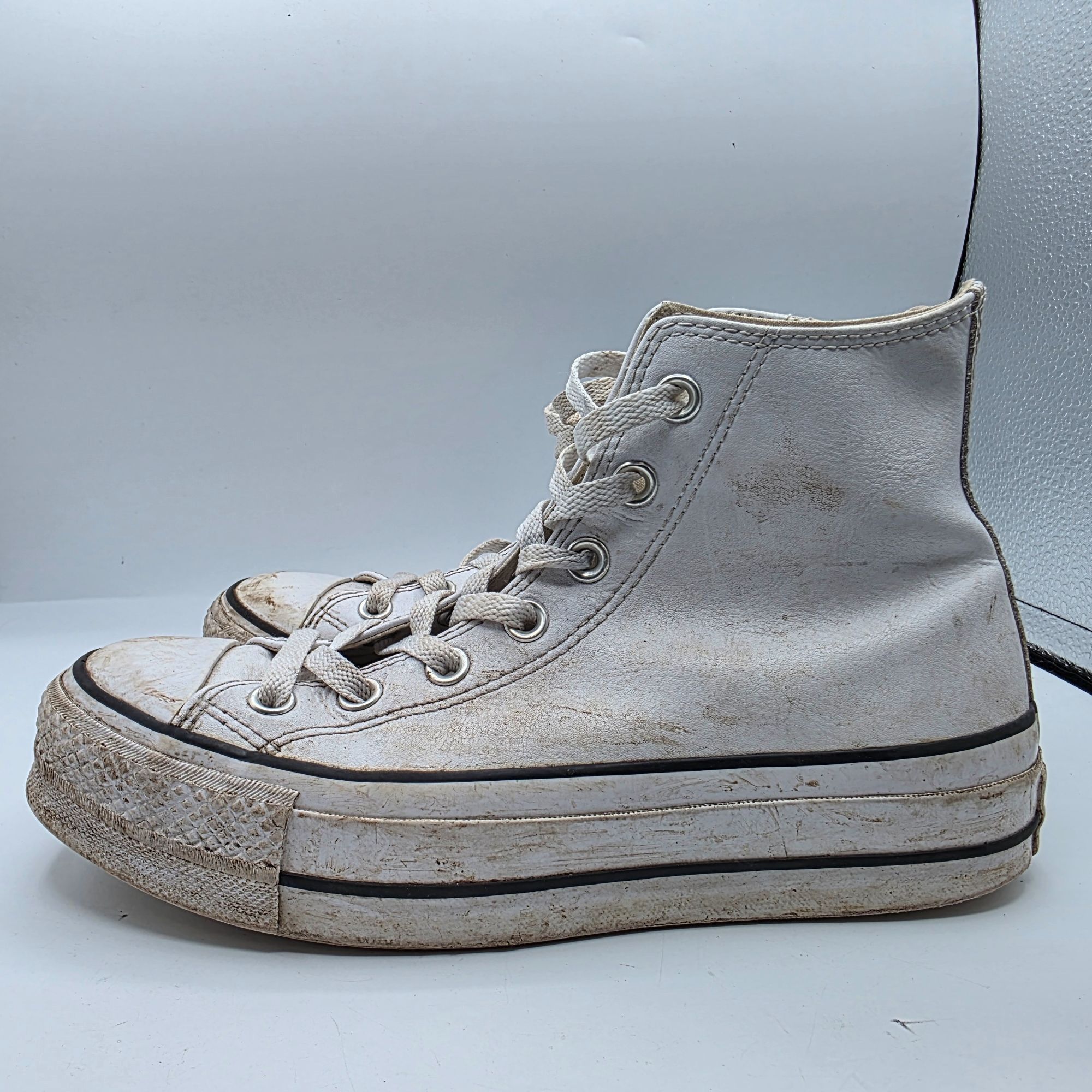 Converse Converse Chuck Taylor All Star Lift Platform Leather Womens Size US 7 / IT 37 - 13 Thumbnail