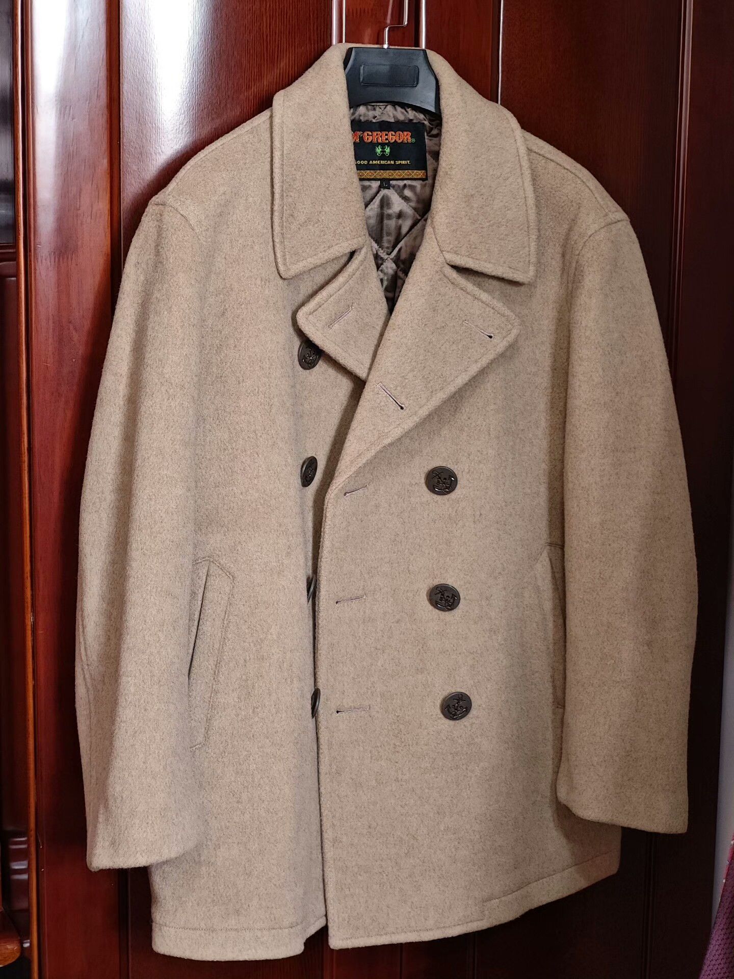 McGregor McGregor Wool Peacoat in Beige Size US L / EU 52-54 / 3 - 1 Thumbnail