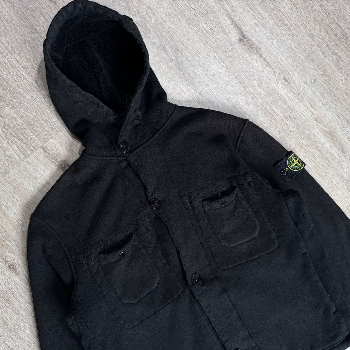 Stone Island × Vintage 🔥AW 1999 Stone Island Hoodie Button Sweatshirts Size US M / EU 48-50 / 2 - 2 Thumbnail