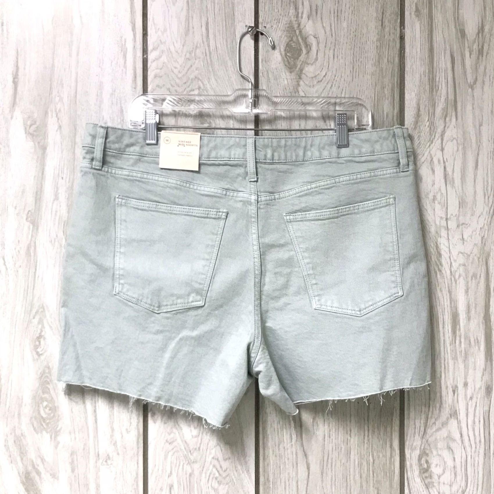 Vintage VINTAGE Universal Thread Women Turquoise Stretch Midi Denim Shorts 16/33 Shortes? Size 38" / US 16 / IT 52 - 2 Thumbnail