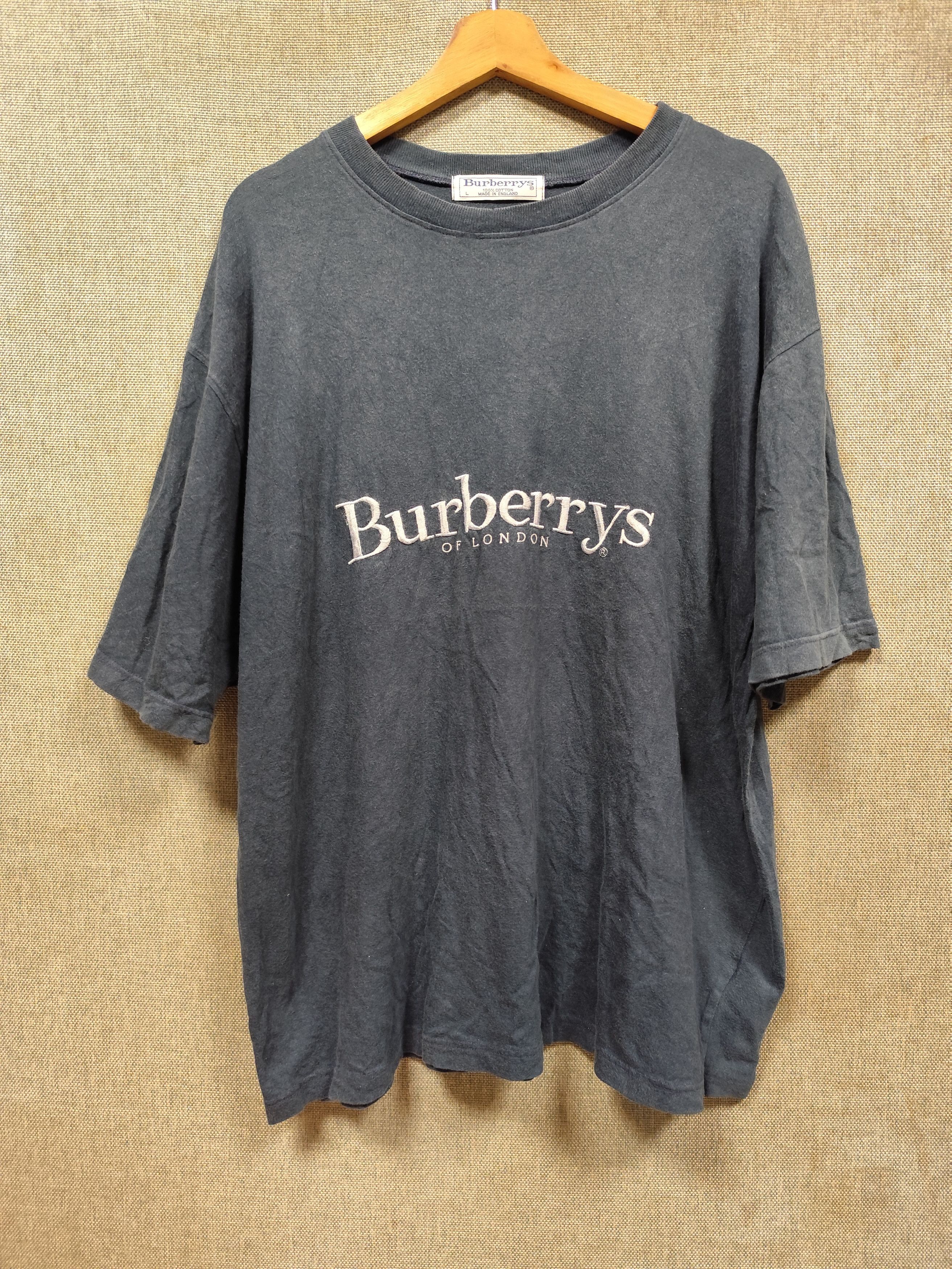 Burberry × Burberry Prorsum × Vintage Vintage 90s t shirt burberrys of london embroidery Size US XXL / EU 58 / 5 - 1 Thumbnail