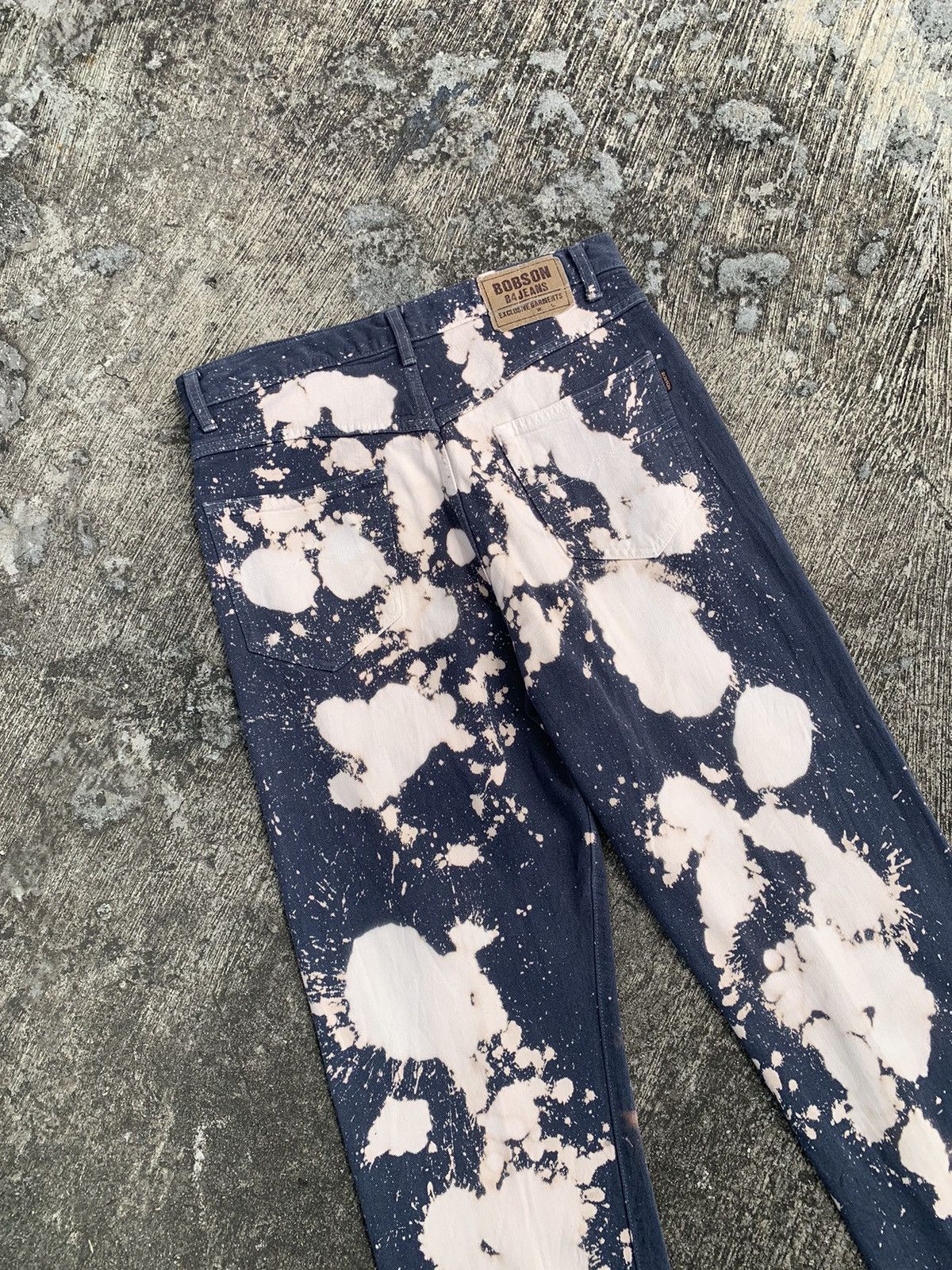 Le Grande Bleu (L.G.B.) Rare 🔥 Bobson tie dye jeans Size US 33 - 12 Thumbnail