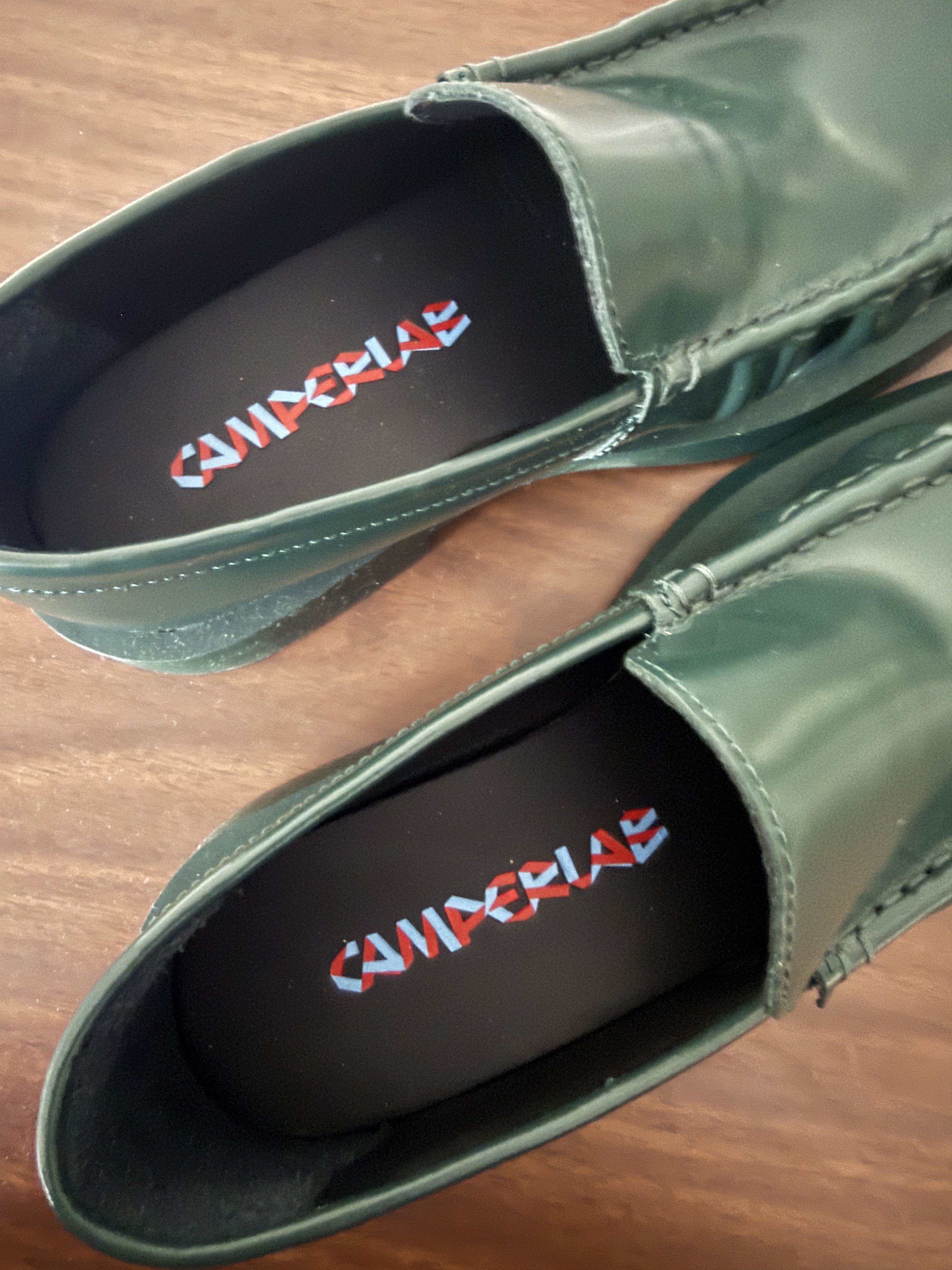 CamperLab CamperLab MIL 1978 Green Leather Loafers Size US 6.5 / IT 36.5 - 3 Thumbnail