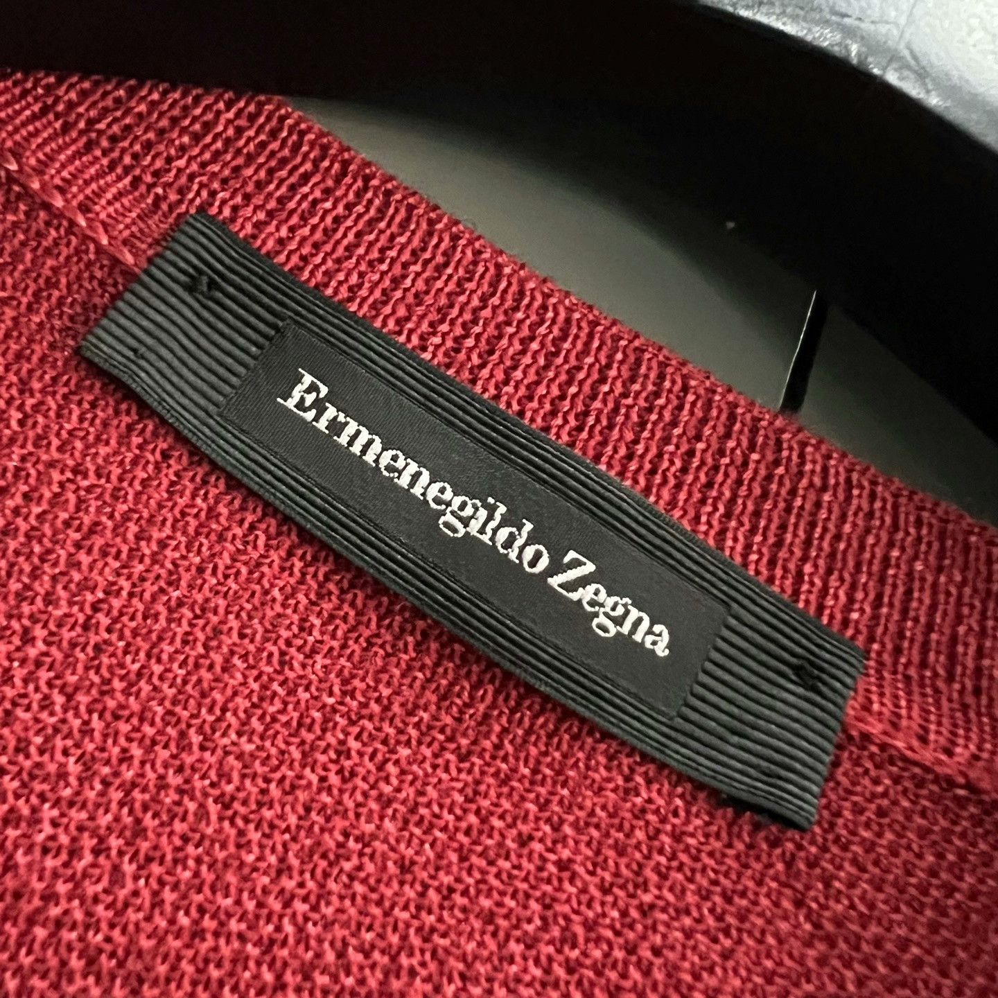 Ermenegildo Zegna Zegna Red Crew Neck Sweater Size US L / EU 52-54 / 3 - 4 Thumbnail