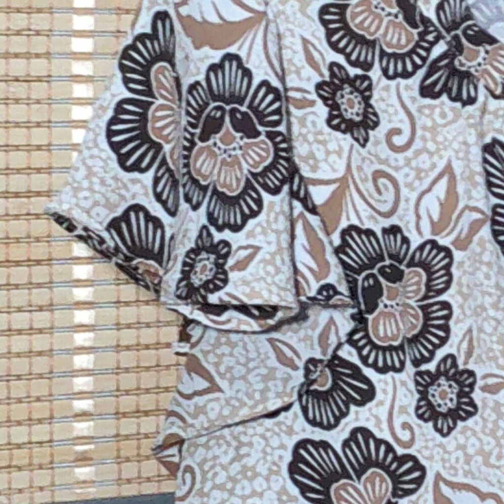 Loft Loft Brown Floral Print Short Sleeve Blouse Size L / US 10 / IT 46 - 3 Thumbnail