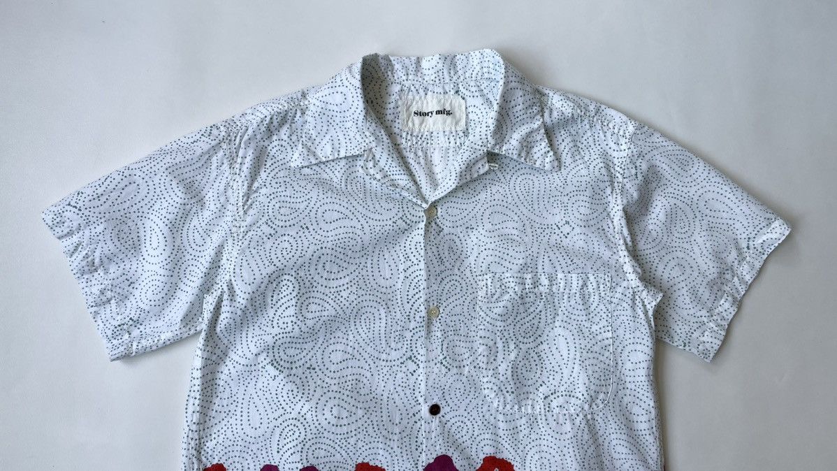 Story Mfg. Paisley + Cartoon Poppy Print Shirt Size US M / EU 48-50 / 2 - 2 Thumbnail