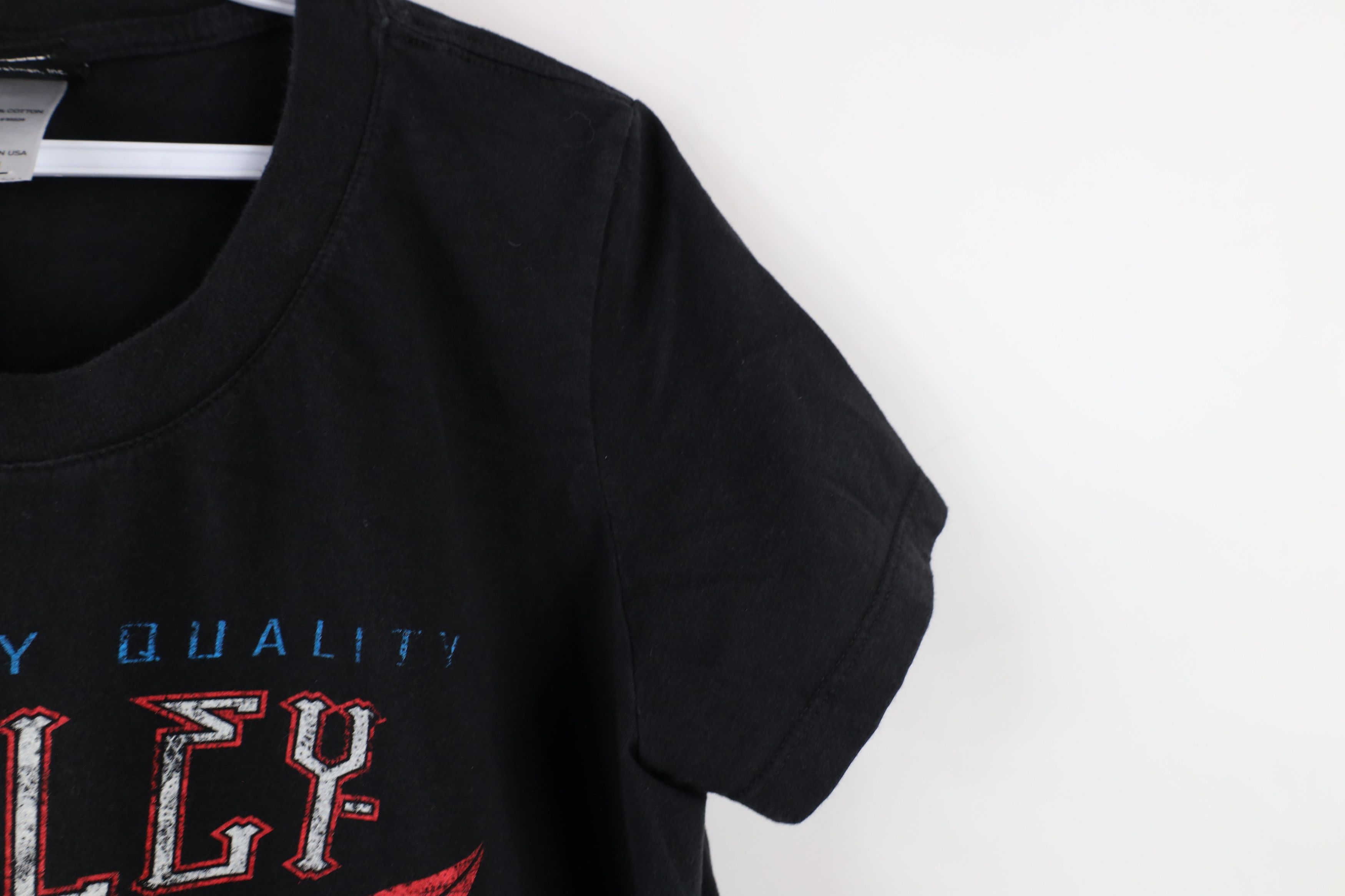 Harley Davidson × Vintage Y2K Harley Davidson Spell Out Flag Arrow T-Shirt Black USA Size XL / US 12-14 / IT 48-50 - 9 Thumbnail