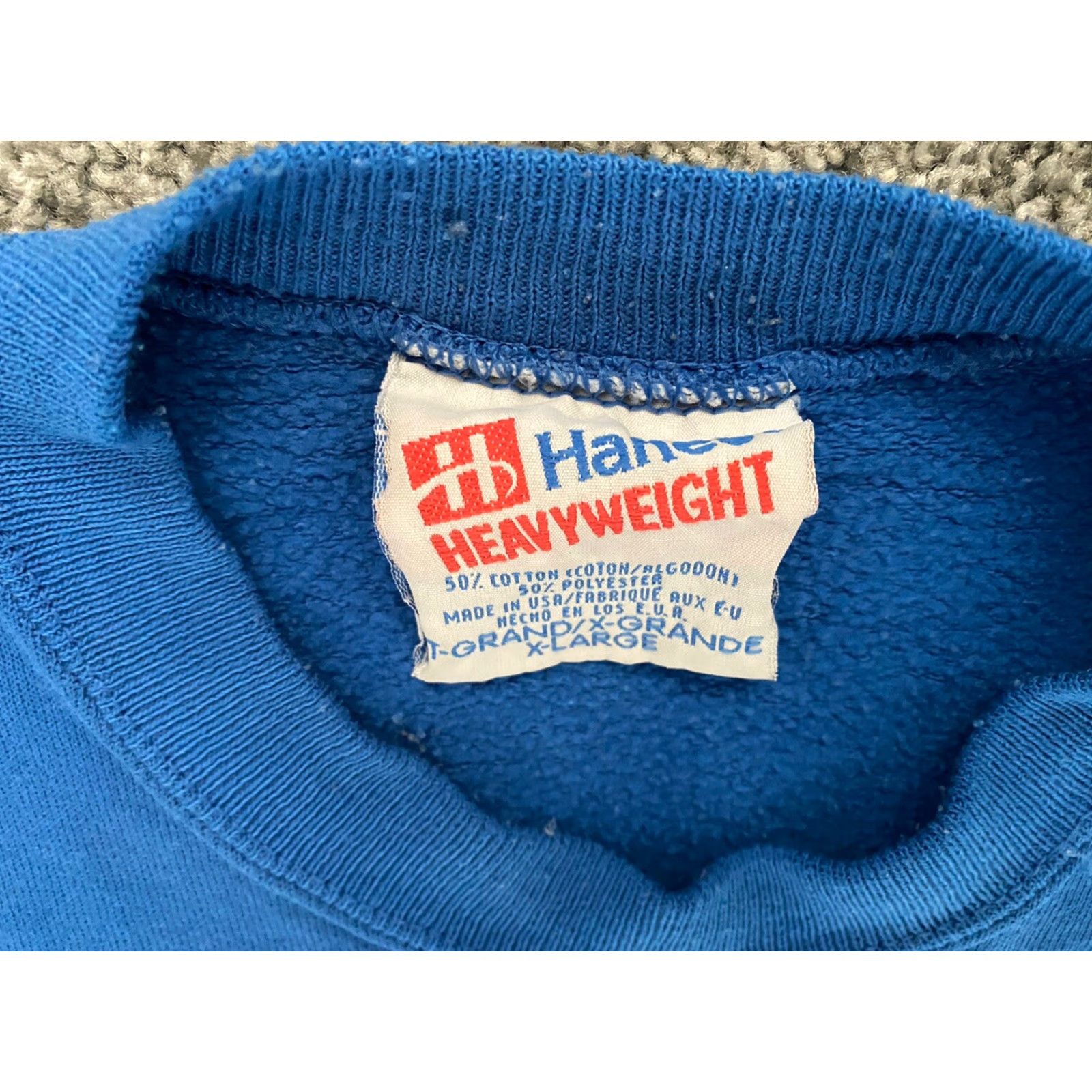 Hanes VTG 1997 Hanes Heavyweight Sweatshirt Made In USA Vail Beaver Creek World Cup Shirt Adults XL Blue USA 90s Sports Ski Mens Size US XL / EU 56 / 4 - 3 Thumbnail