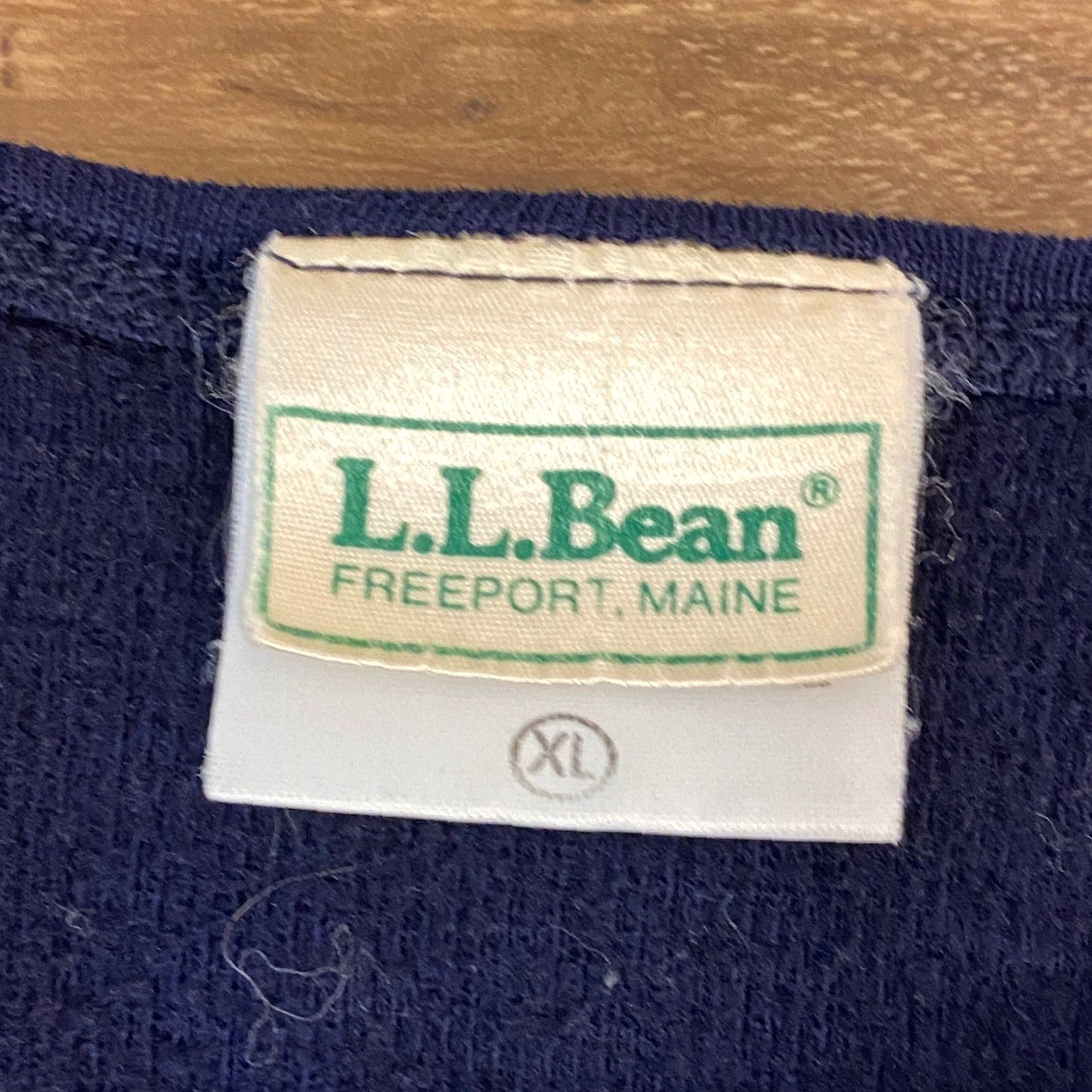 Vintage VINTAGE LL Bean Henley Thermal Shirt Navy Blue XL Made in USA Polyprolene Layer Size US XL / EU 56 / 4 - 3 Thumbnail
