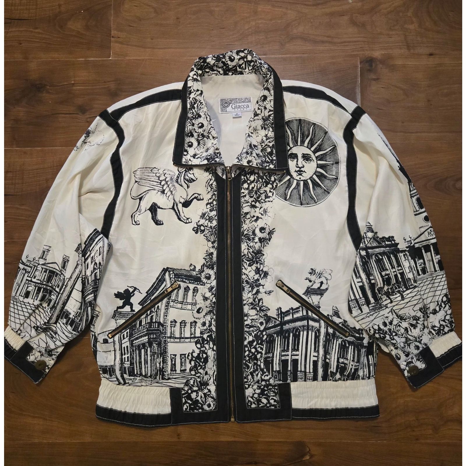 Vintage Vintage Rome Graphic Art Cityscape Windbreaker Jacket Size M Size M / US 6-8 / IT 42-44 - 1 Thumbnail