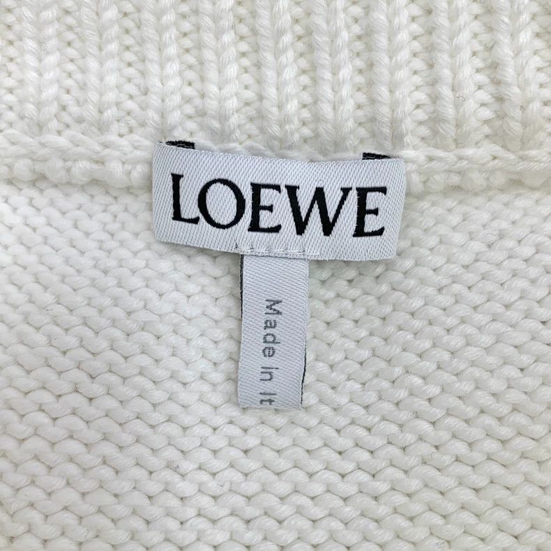 Loewe Loewe White logo lettered embossed cotton round neck long Size XS / US 0-2 / IT 36-38 - 5 Thumbnail